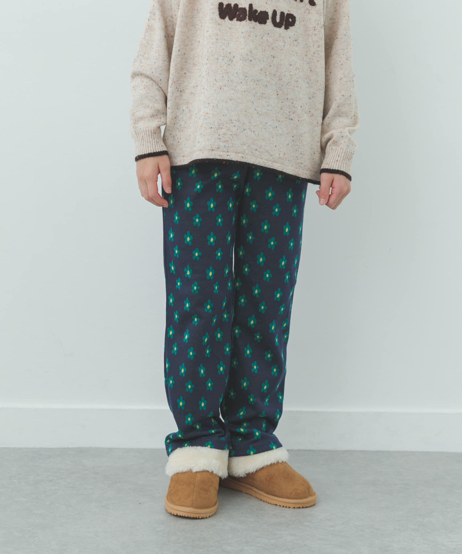 URBAN RESEARCH DOORS「『WEB/一部店舗限定サイズ』フラワージャガードパンツ(KIDS)」|その他|ネイビー