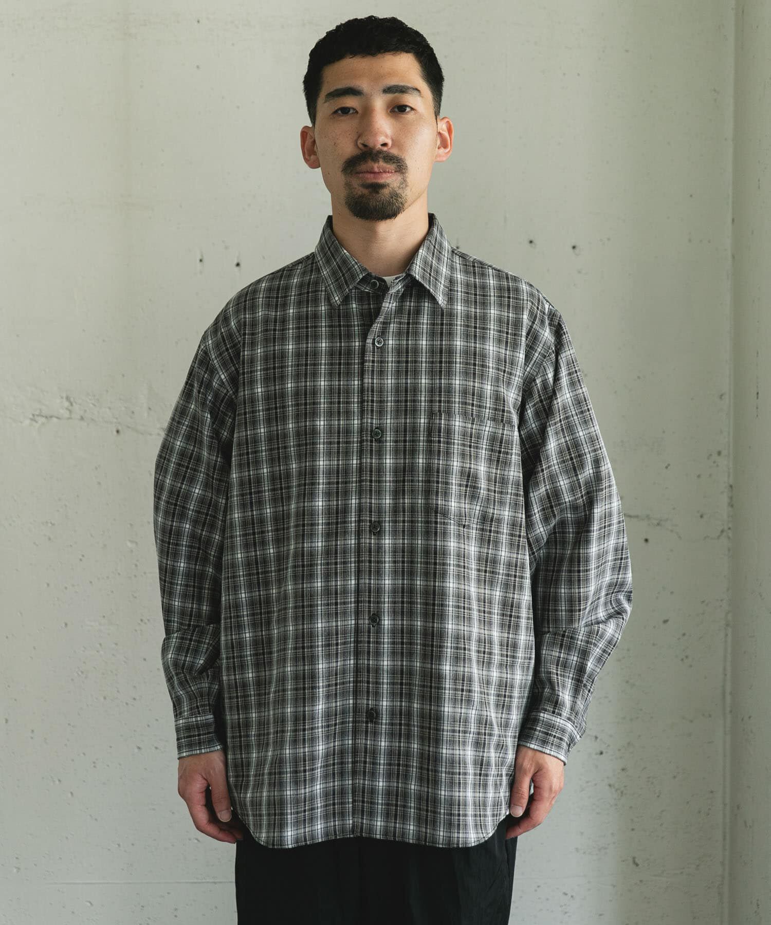 URBAN RESEARCH DOORS「オンブレチェックレギュラーカラーシャツ」|シャツ・ブラウス|