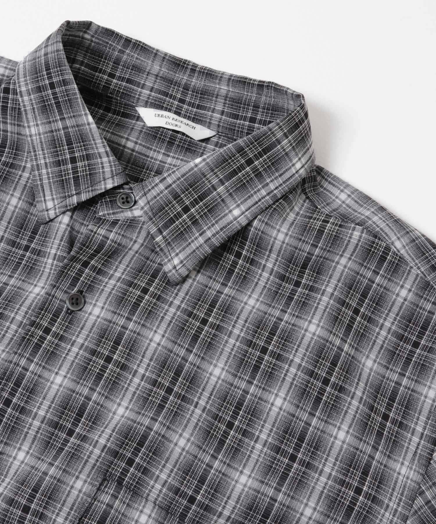 URBAN RESEARCH DOORS「オンブレチェックレギュラーカラーシャツ」|シャツ・ブラウス|