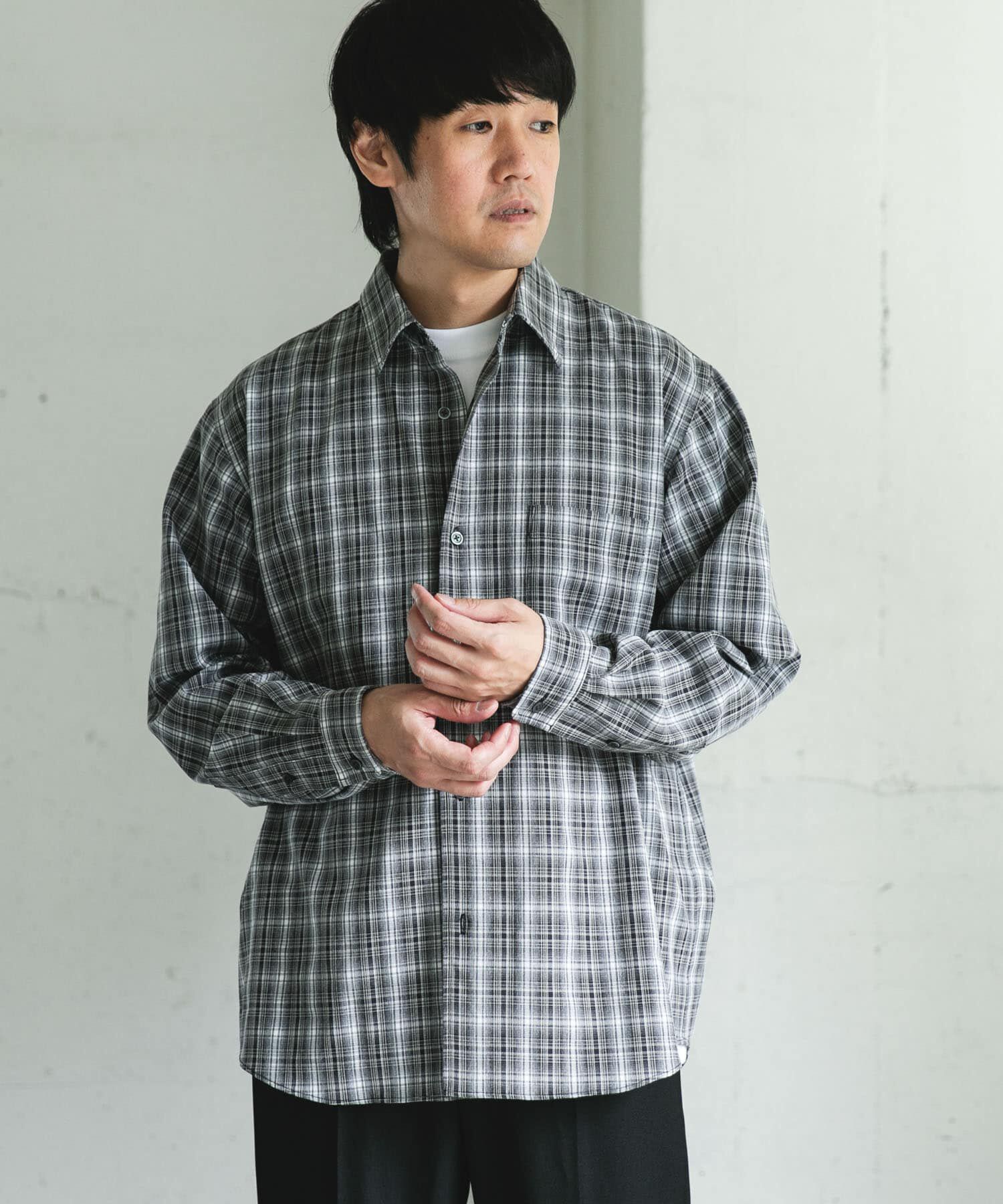 URBAN RESEARCH DOORS「オンブレチェックレギュラーカラーシャツ」|シャツ・ブラウス|
