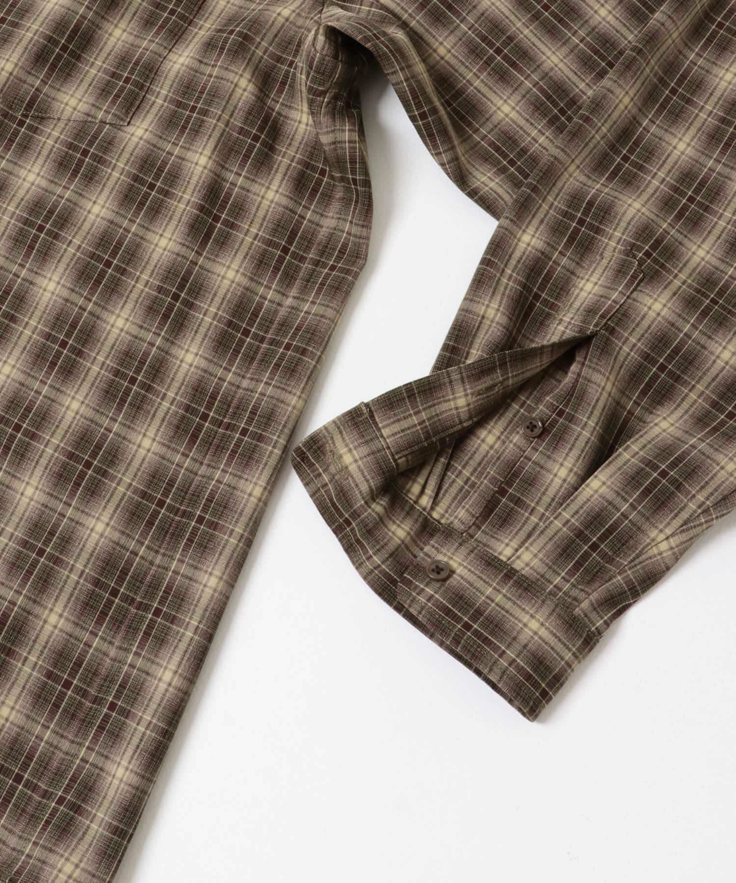 URBAN RESEARCH DOORS「オンブレチェックレギュラーカラーシャツ」|シャツ・ブラウス|