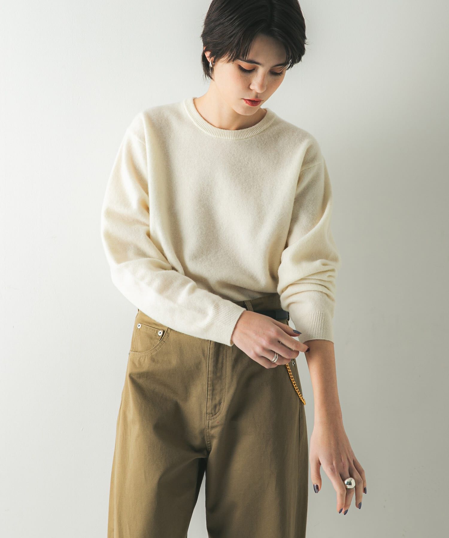 URBAN RESEARCH「ウール100 クルーネックソフトニット」|ニット・セーター|