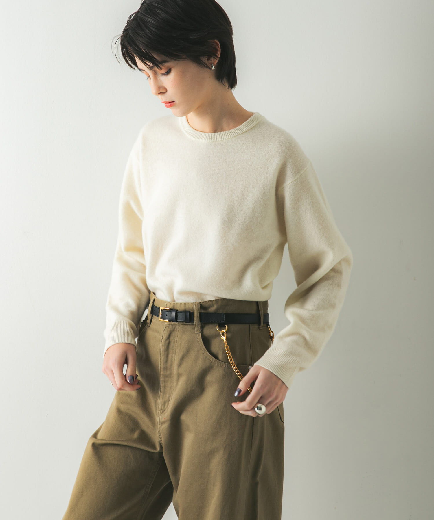 URBAN RESEARCH「ウール100 クルーネックソフトニット」|ニット・セーター|