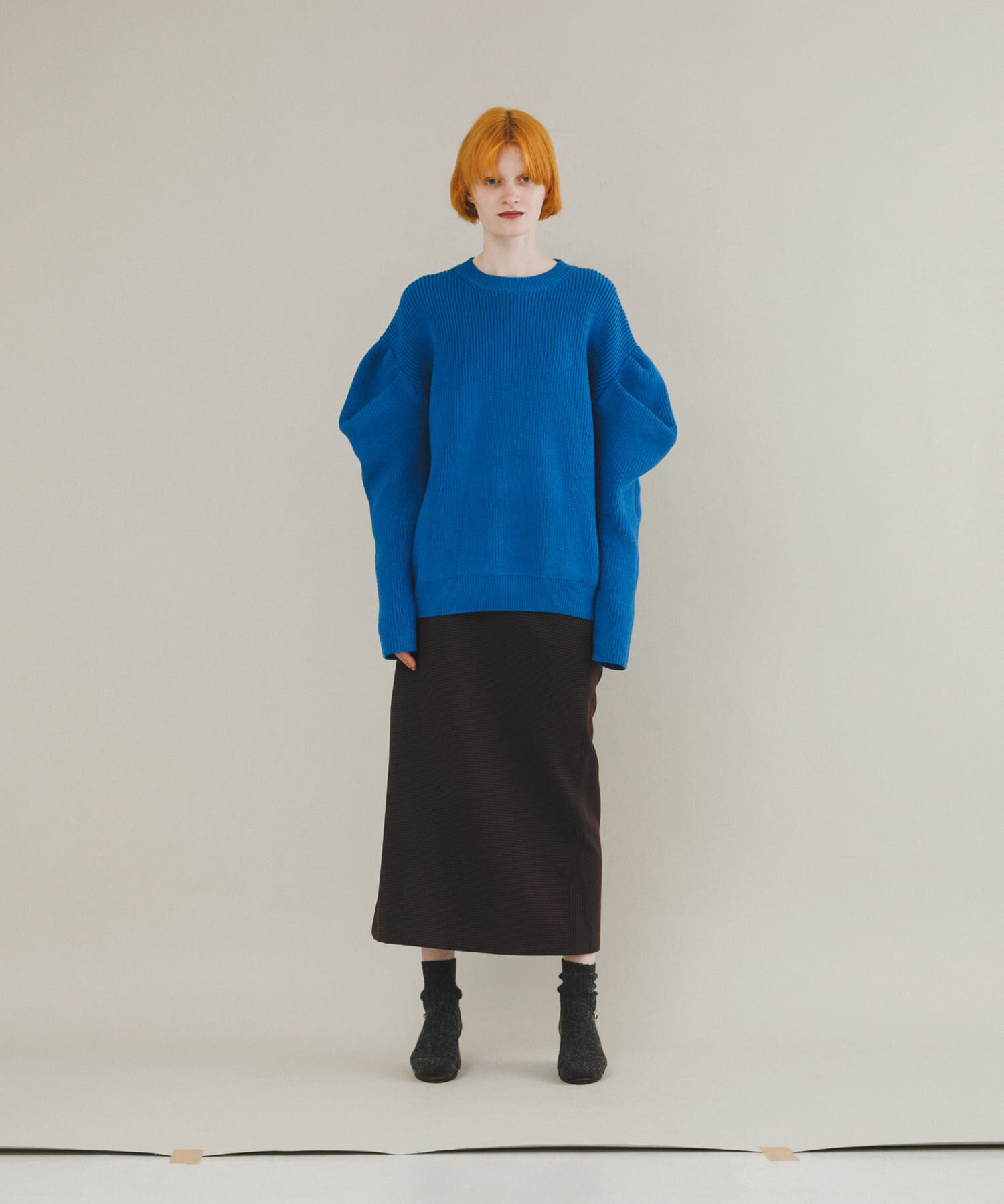 LAATO「tacked sleeves knit」|ニット・セーター|ブルー