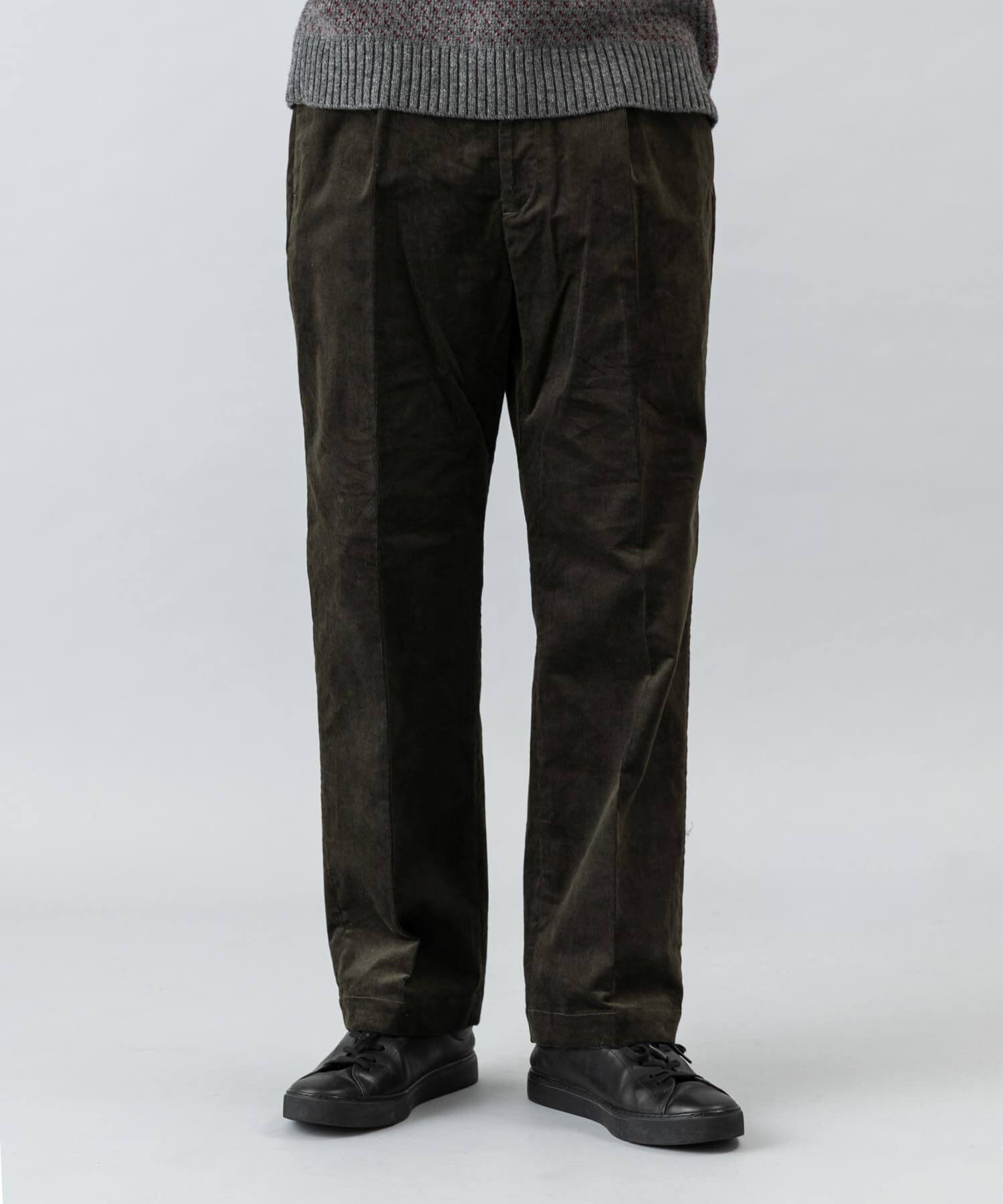 URBAN RESEARCH ROSSO「『XLサイズあり』ストレッチコーデュロイ1タックワイドスラックス」|その他|カーキ
