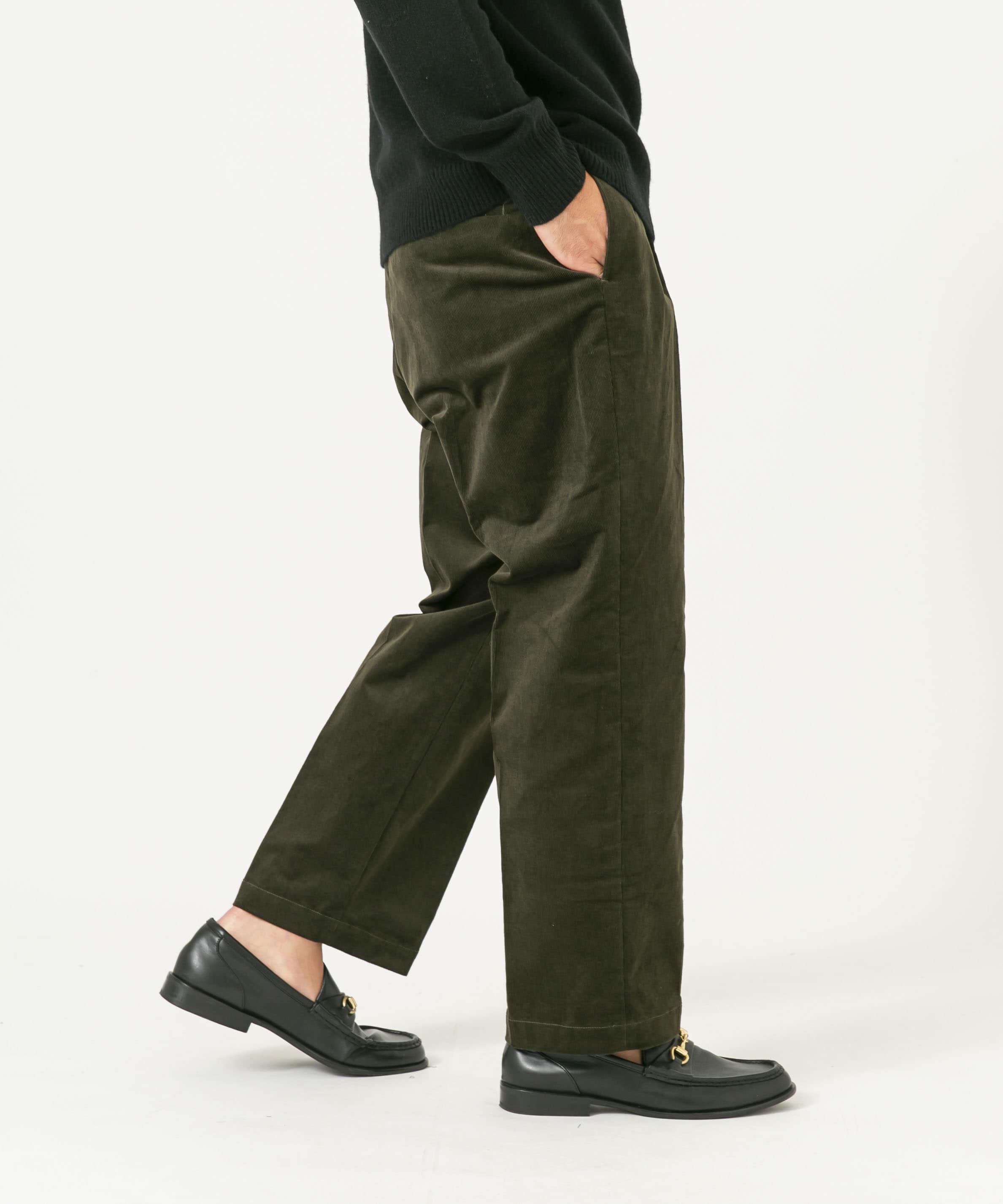 URBAN RESEARCH ROSSO「『XLサイズあり』ストレッチコーデュロイ1タックワイドスラックス」|その他|