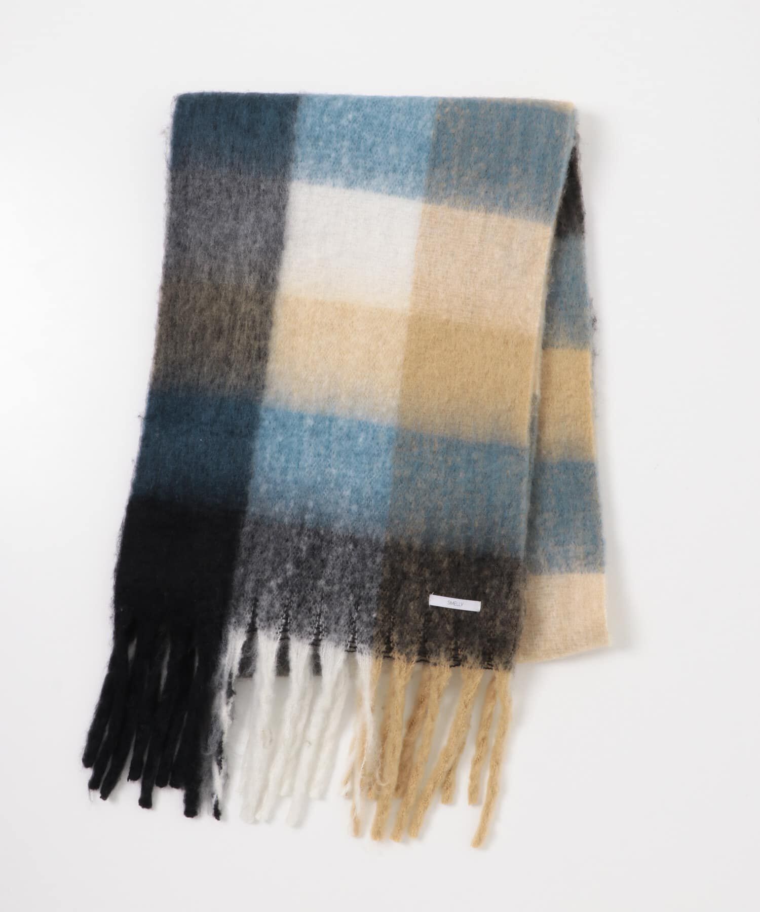 SMELLY「ボリュームチェックマフラー」|マフラー|