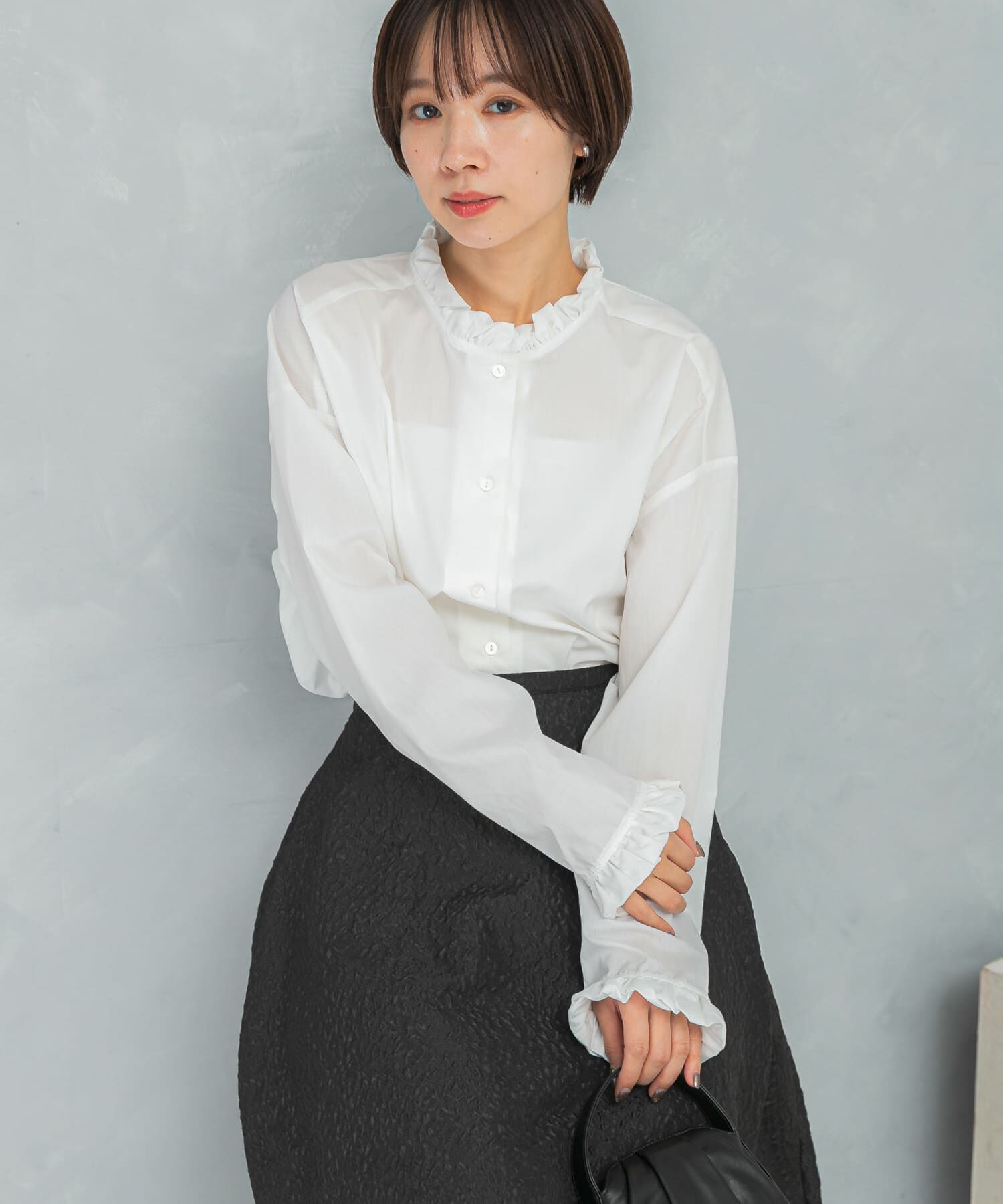 URBAN RESEARCH ROSSO「Torrazzo Donna　Frill Collar Shirt」|シャツ・ブラウス|