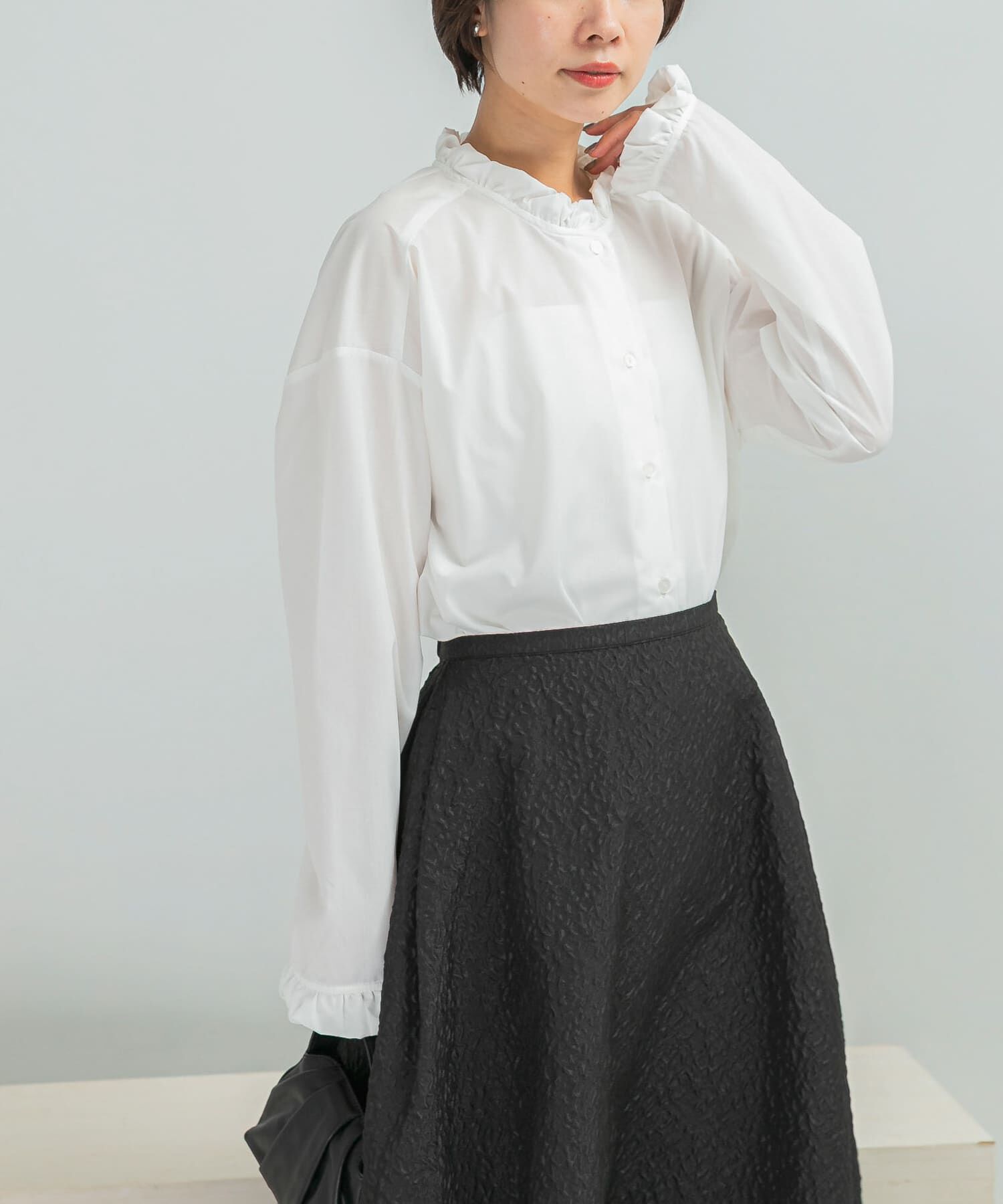 URBAN RESEARCH ROSSO「Torrazzo Donna　Frill Collar Shirt」|シャツ・ブラウス|