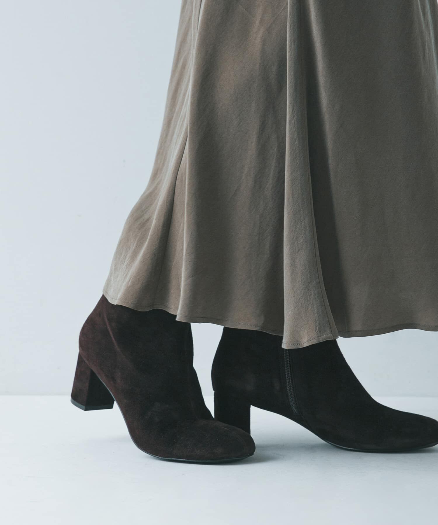 URBAN RESEARCH「オブリークトゥスエードブーツ」|ショートブーツ|ブラウン