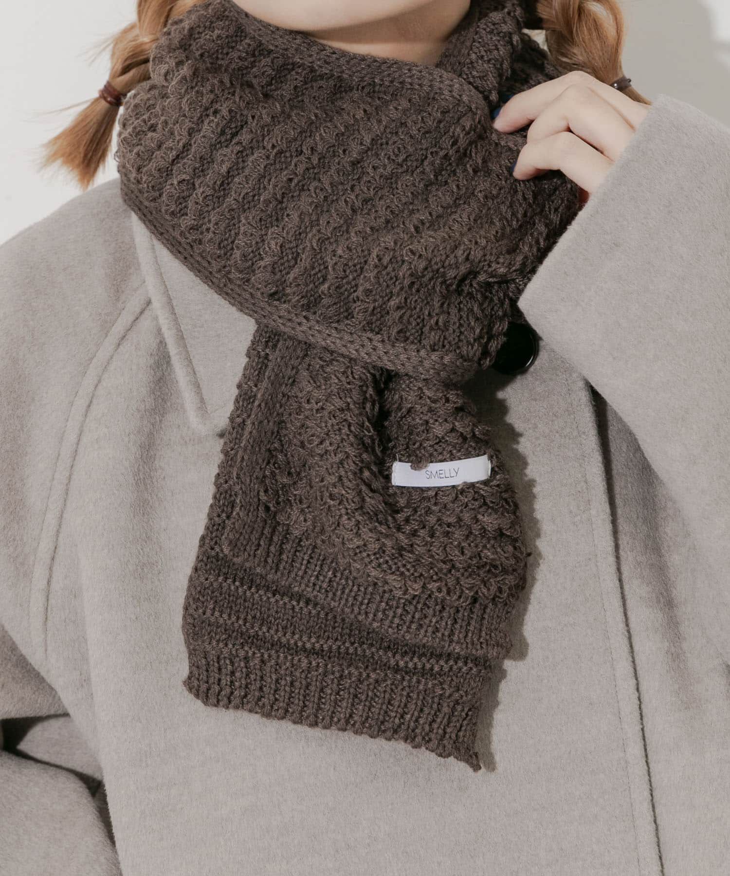 SMELLY「コンパクトニットマフラー」|マフラー|