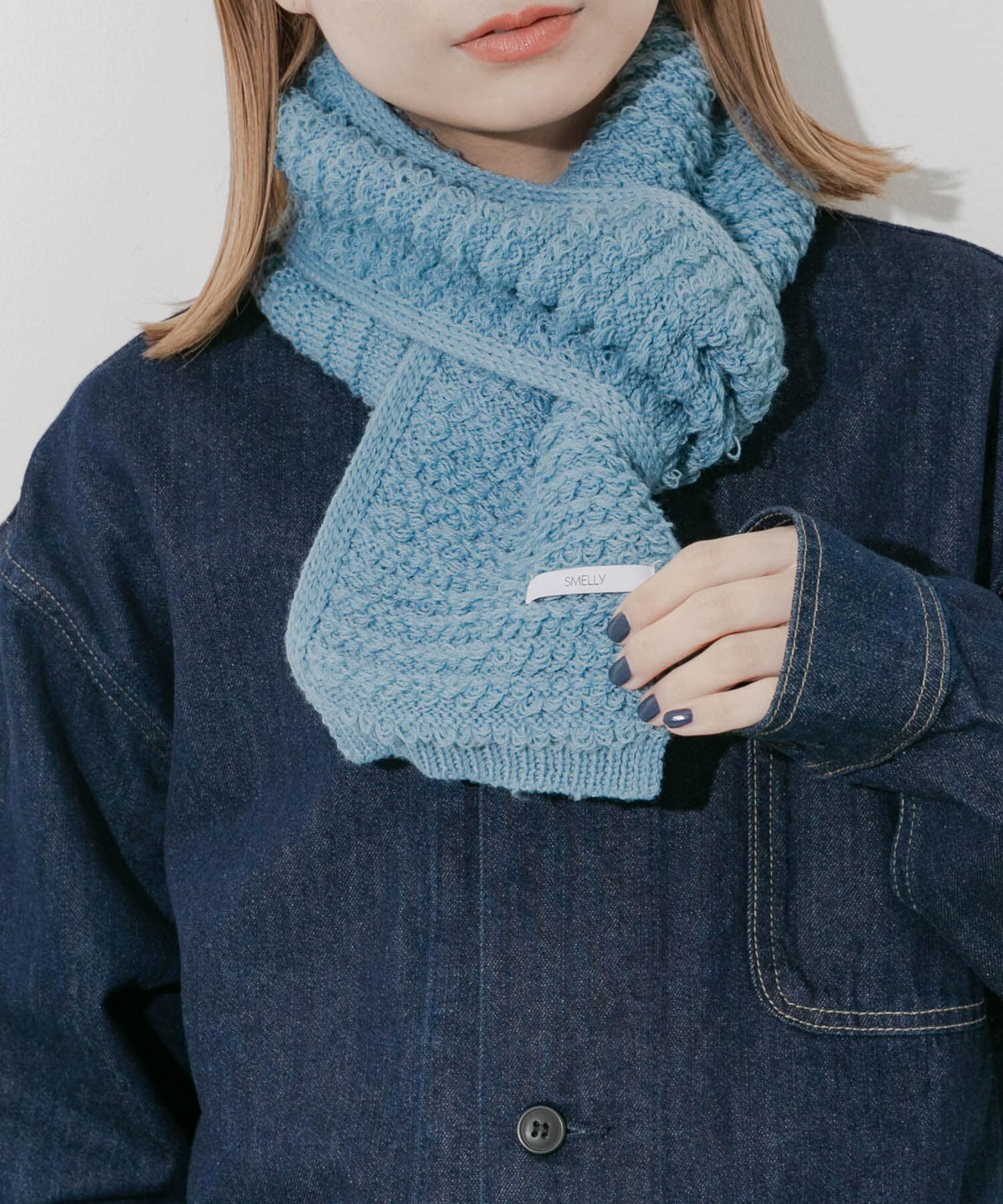 SMELLY「コンパクトニットマフラー」|マフラー|