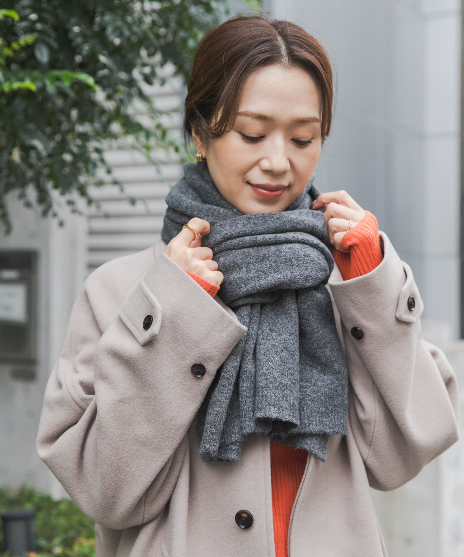 URBAN RESEARCH DOORS「メランジニットストール」|ストール|