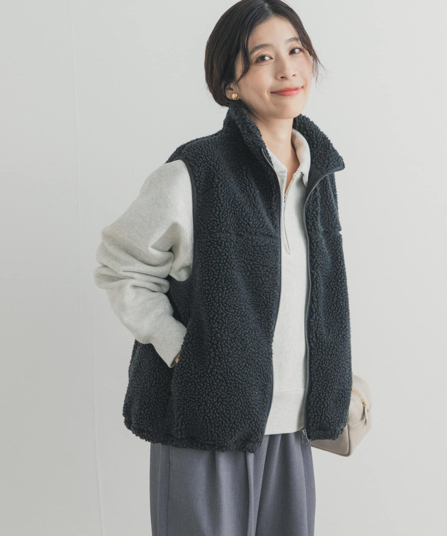 URBAN RESEARCH DOORS「ボアZIPベスト」|ベスト・ジレ|