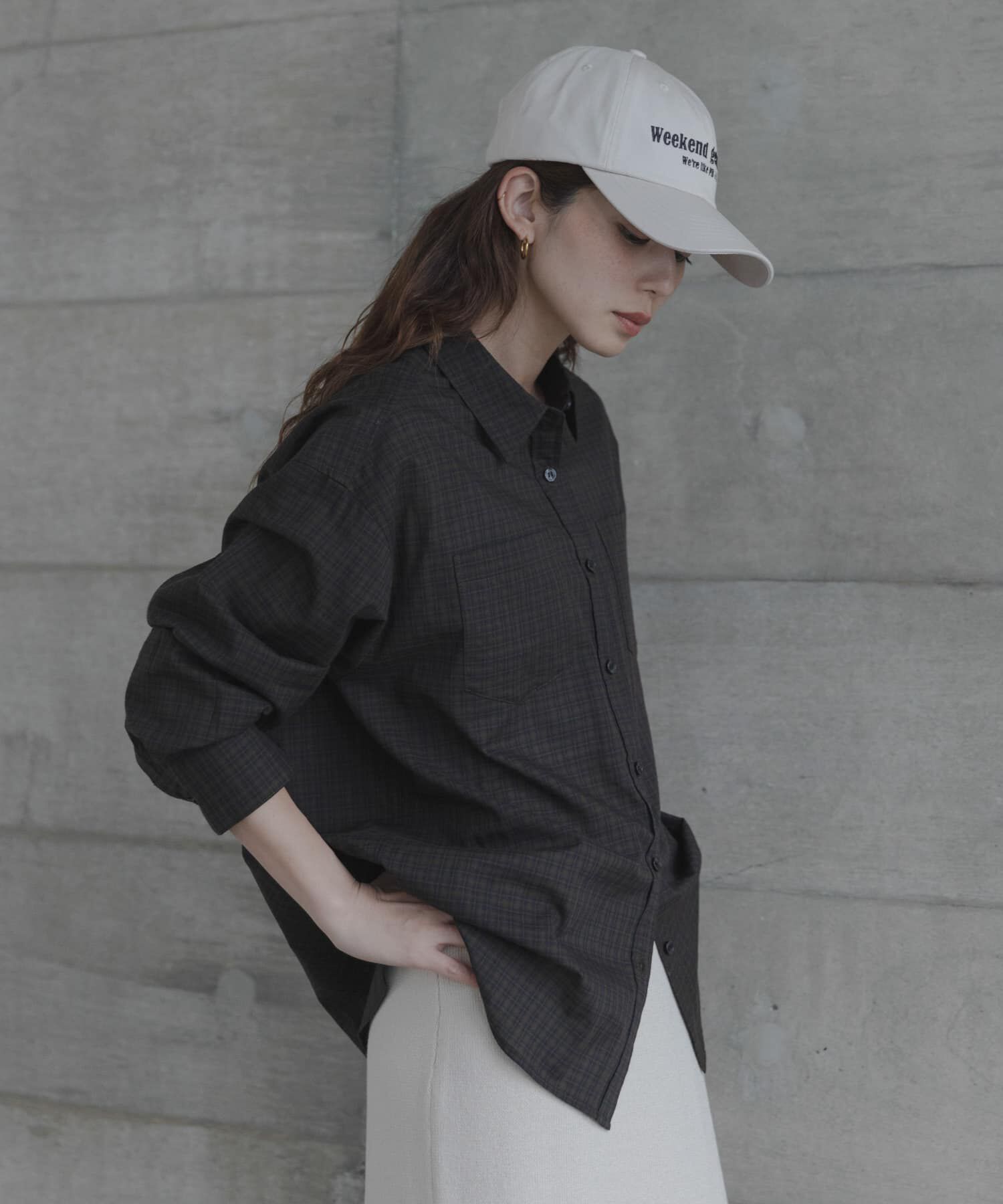 Sonny Label 「ドビーチェックアシメシャツ」|シャツ・ブラウス|