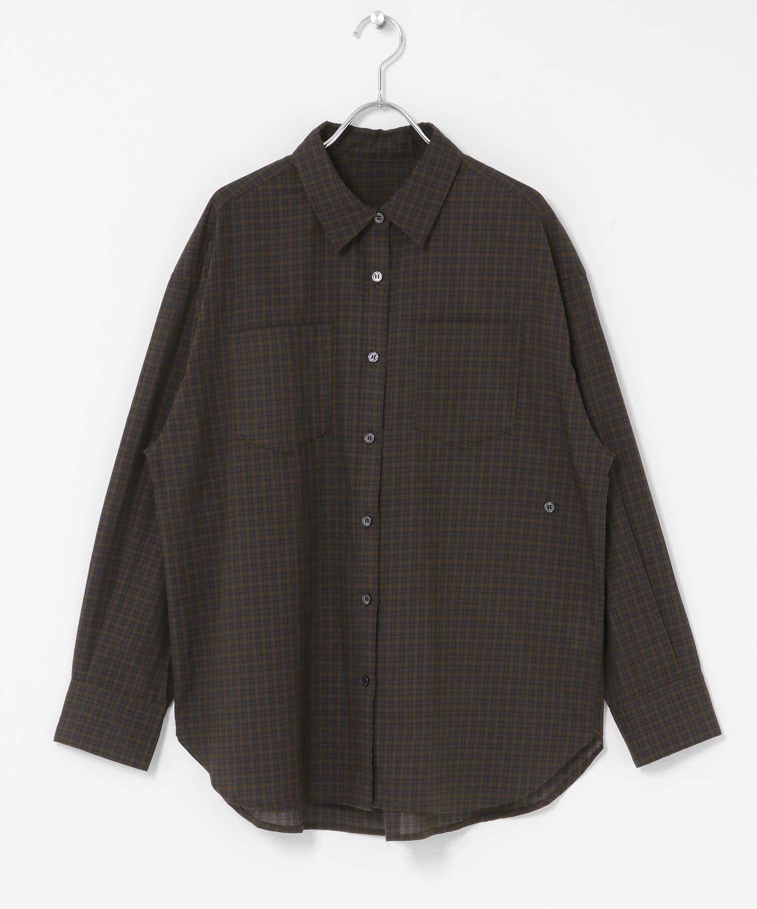 Sonny Label 「ドビーチェックアシメシャツ」|シャツ・ブラウス|