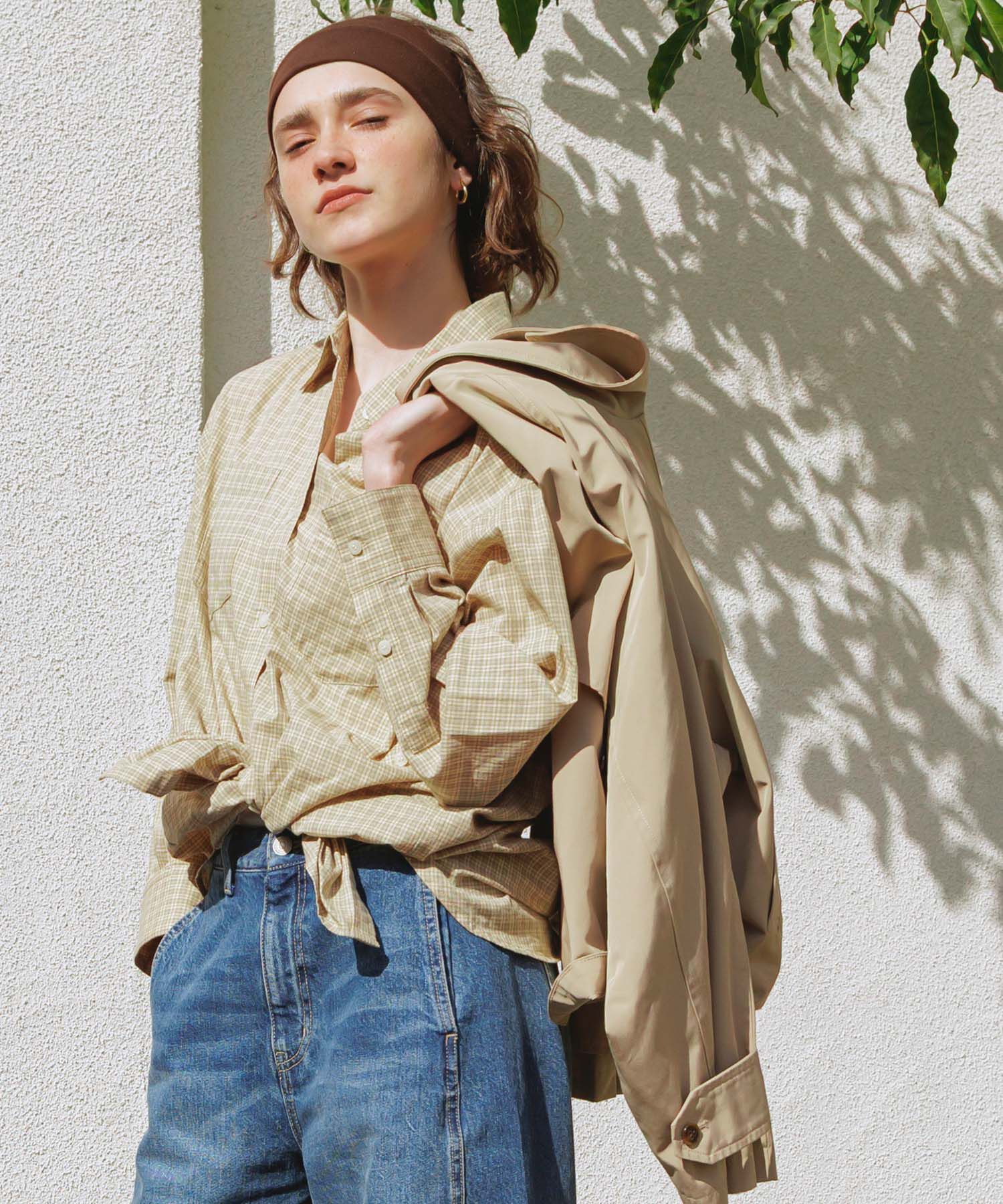 Sonny Label 「ドビーチェックアシメシャツ」|シャツ・ブラウス|