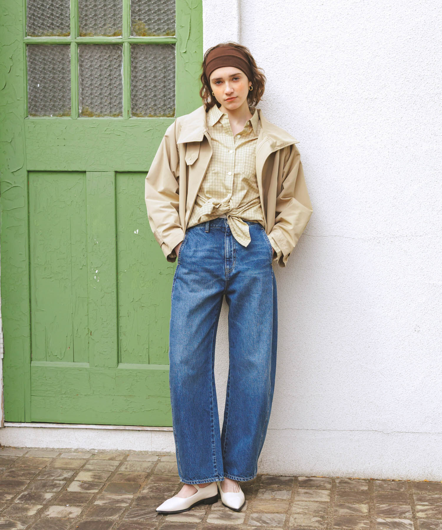 Sonny Label 「ドビーチェックアシメシャツ」|シャツ・ブラウス|