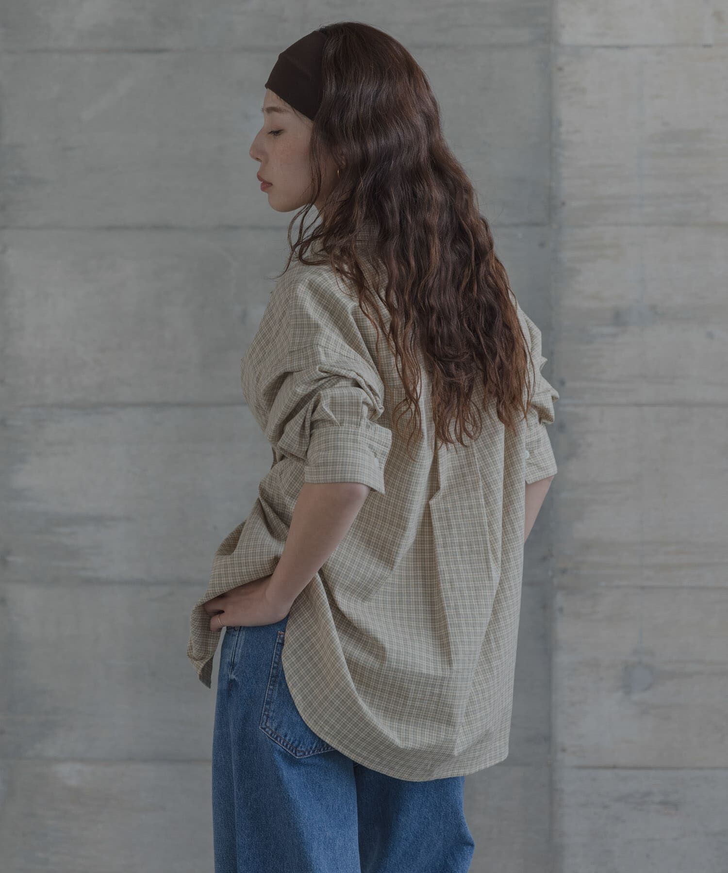 Sonny Label 「ドビーチェックアシメシャツ」|シャツ・ブラウス|