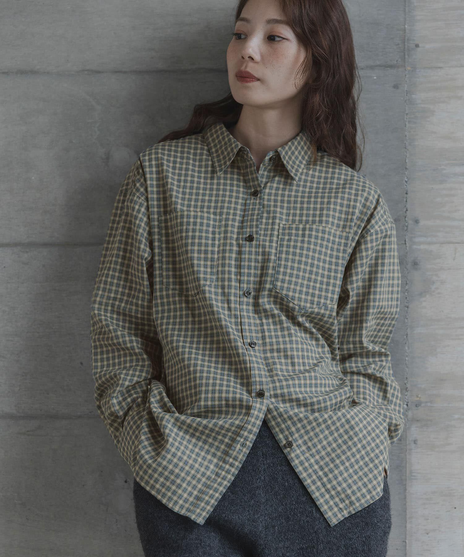 Sonny Label 「ドビーチェックアシメシャツ」|シャツ・ブラウス|