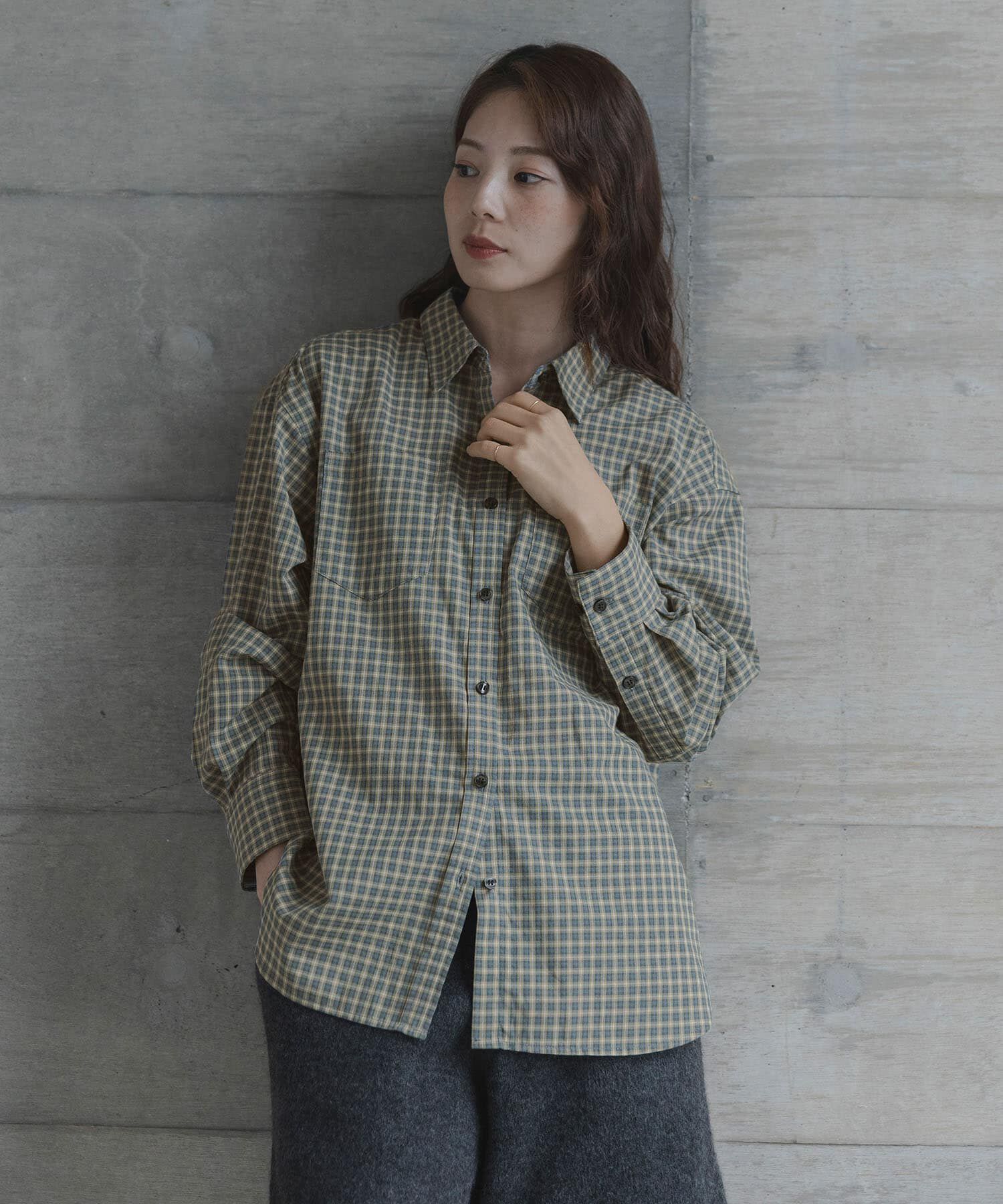 Sonny Label 「ドビーチェックアシメシャツ」|シャツ・ブラウス|