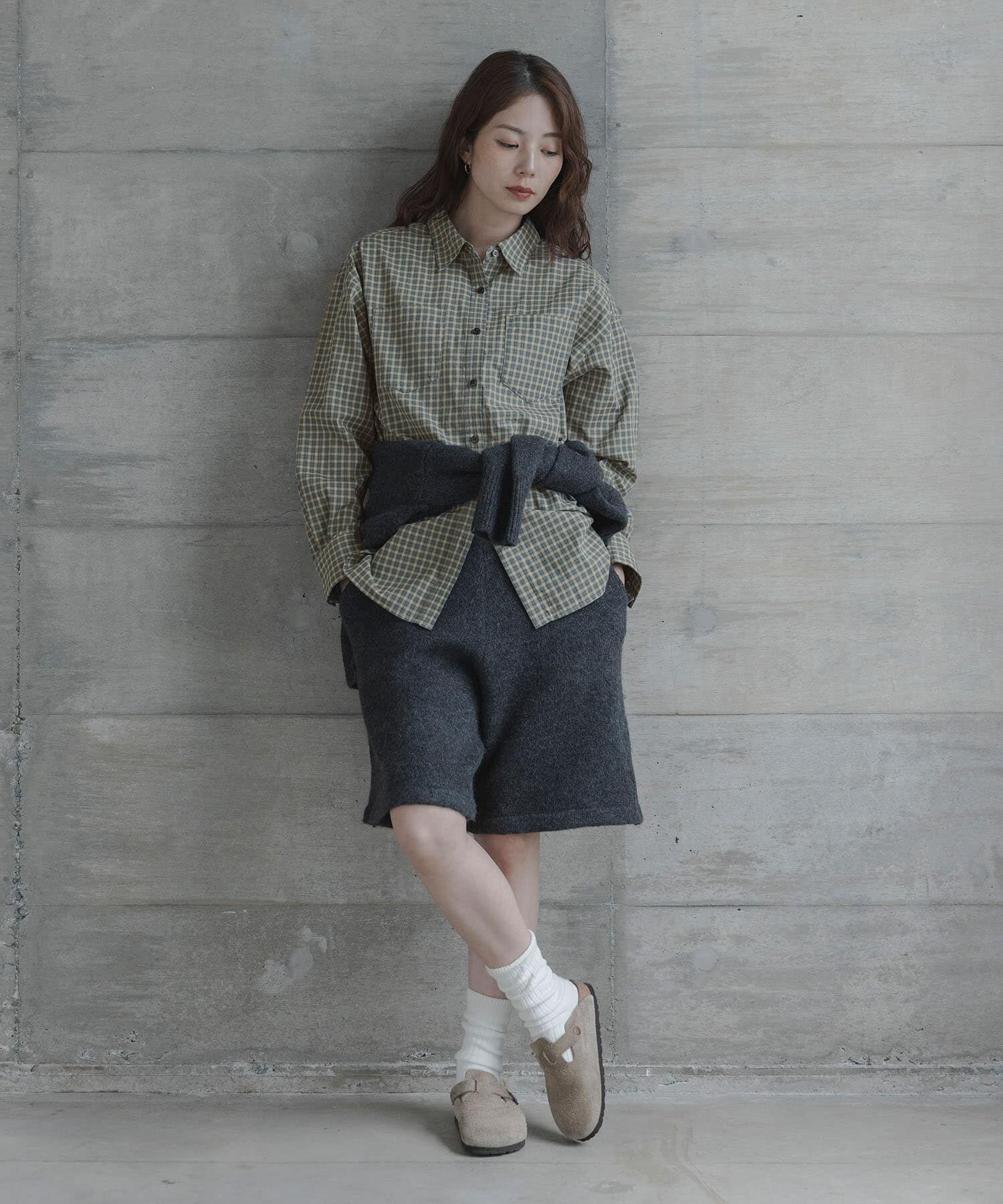 Sonny Label 「ドビーチェックアシメシャツ」|シャツ・ブラウス|