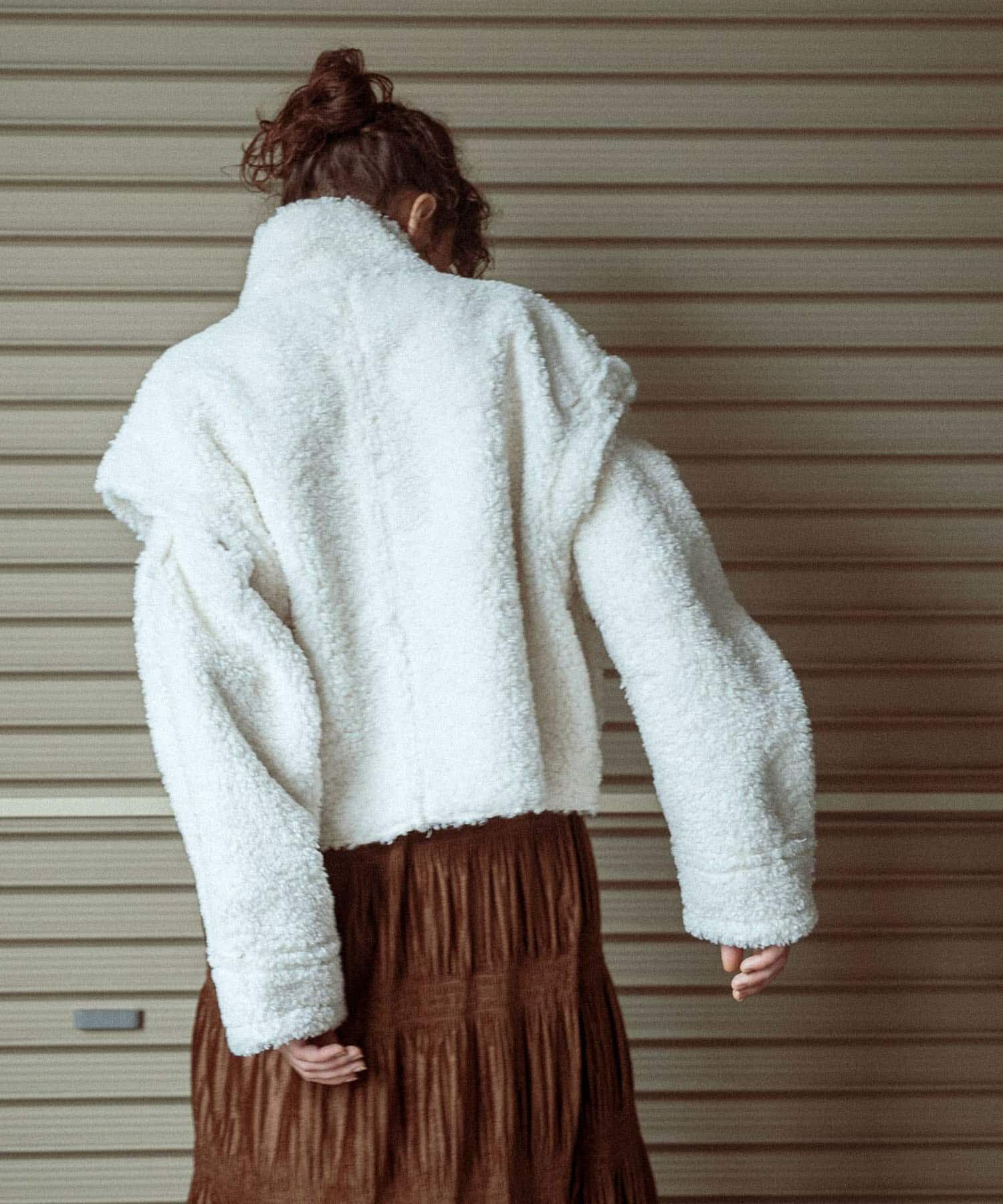  「マルチWAYボアジャケット」|ノーカラーコート|