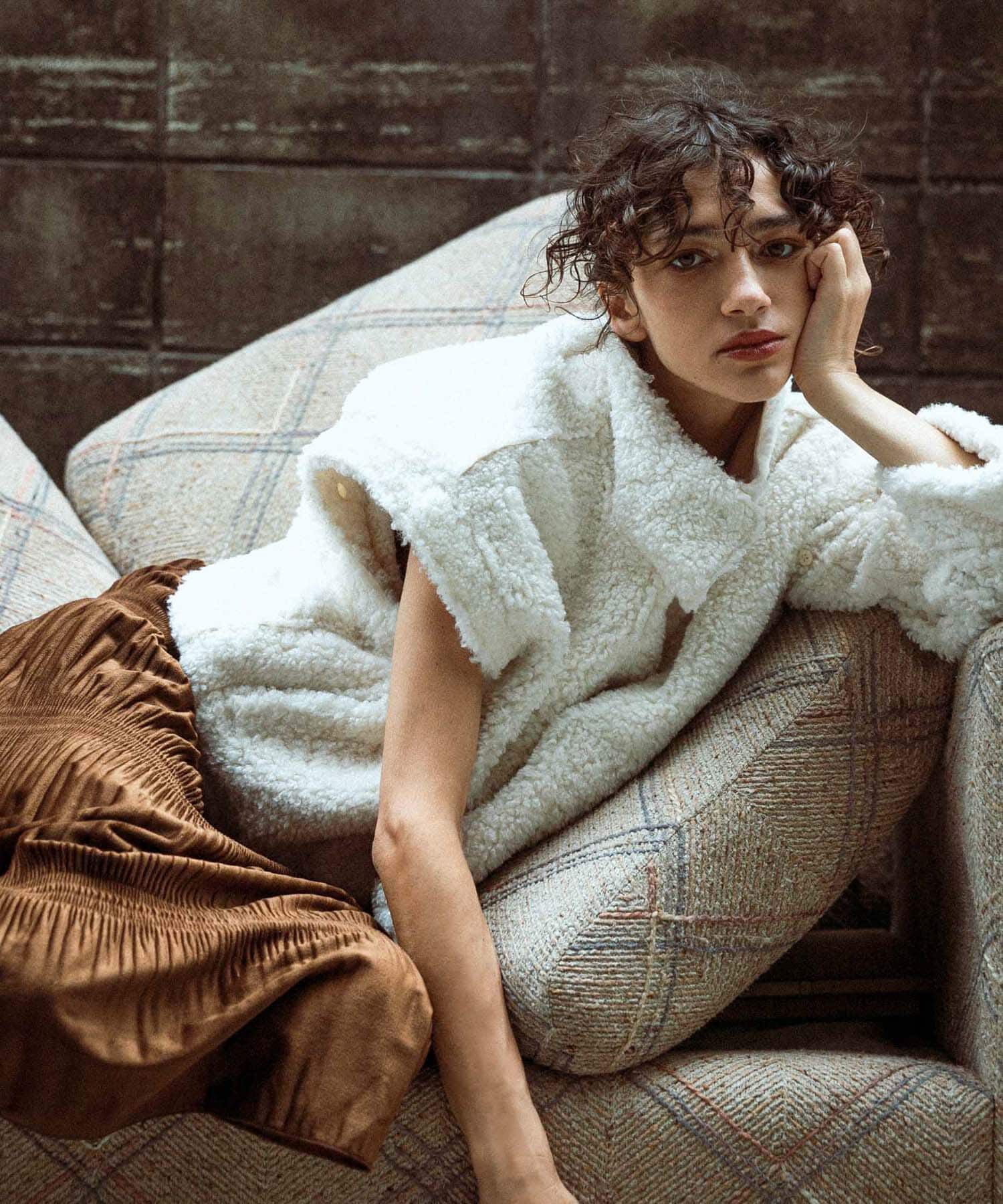  「マルチWAYボアジャケット」|ノーカラーコート|