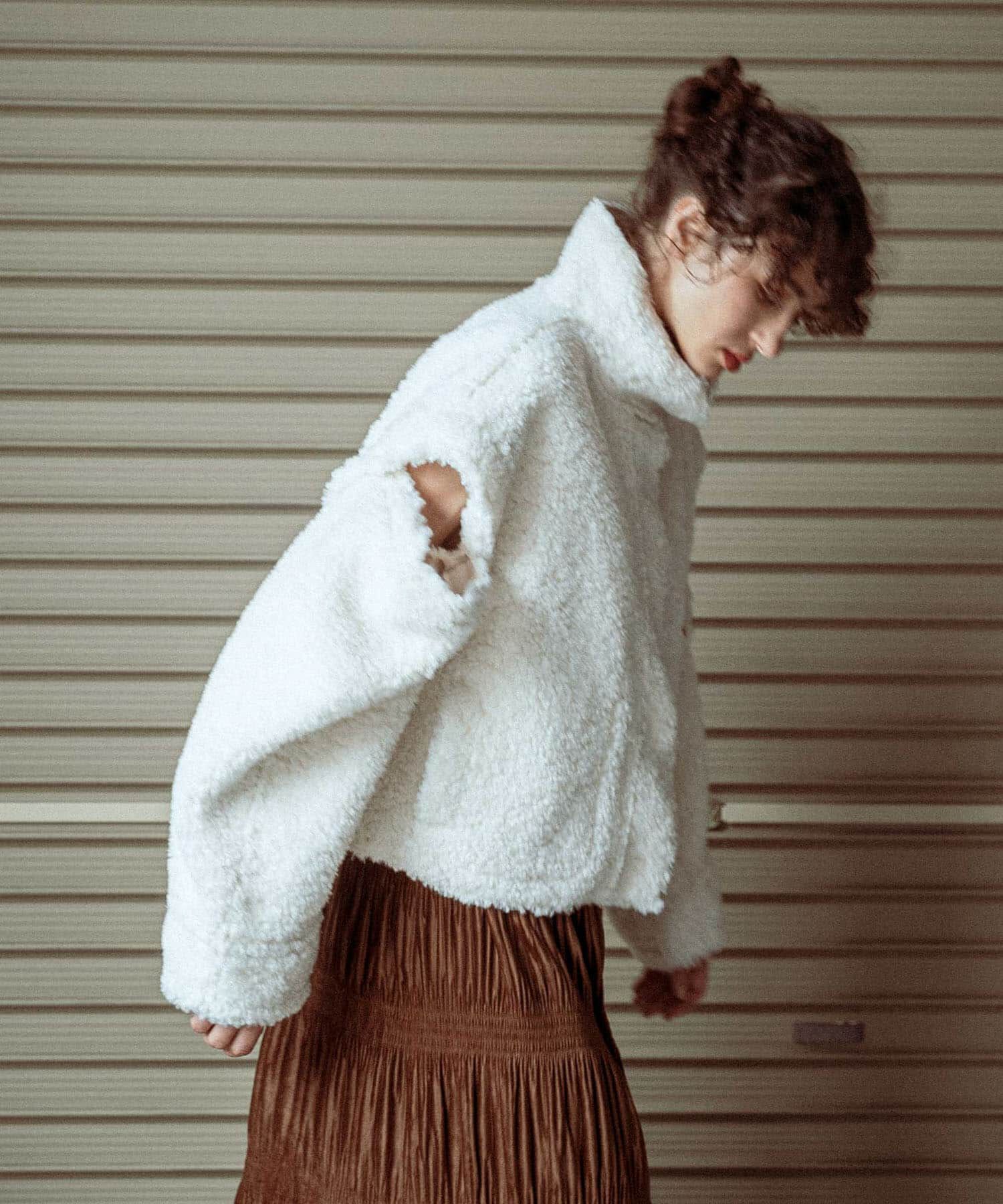  「マルチWAYボアジャケット」|ノーカラーコート|