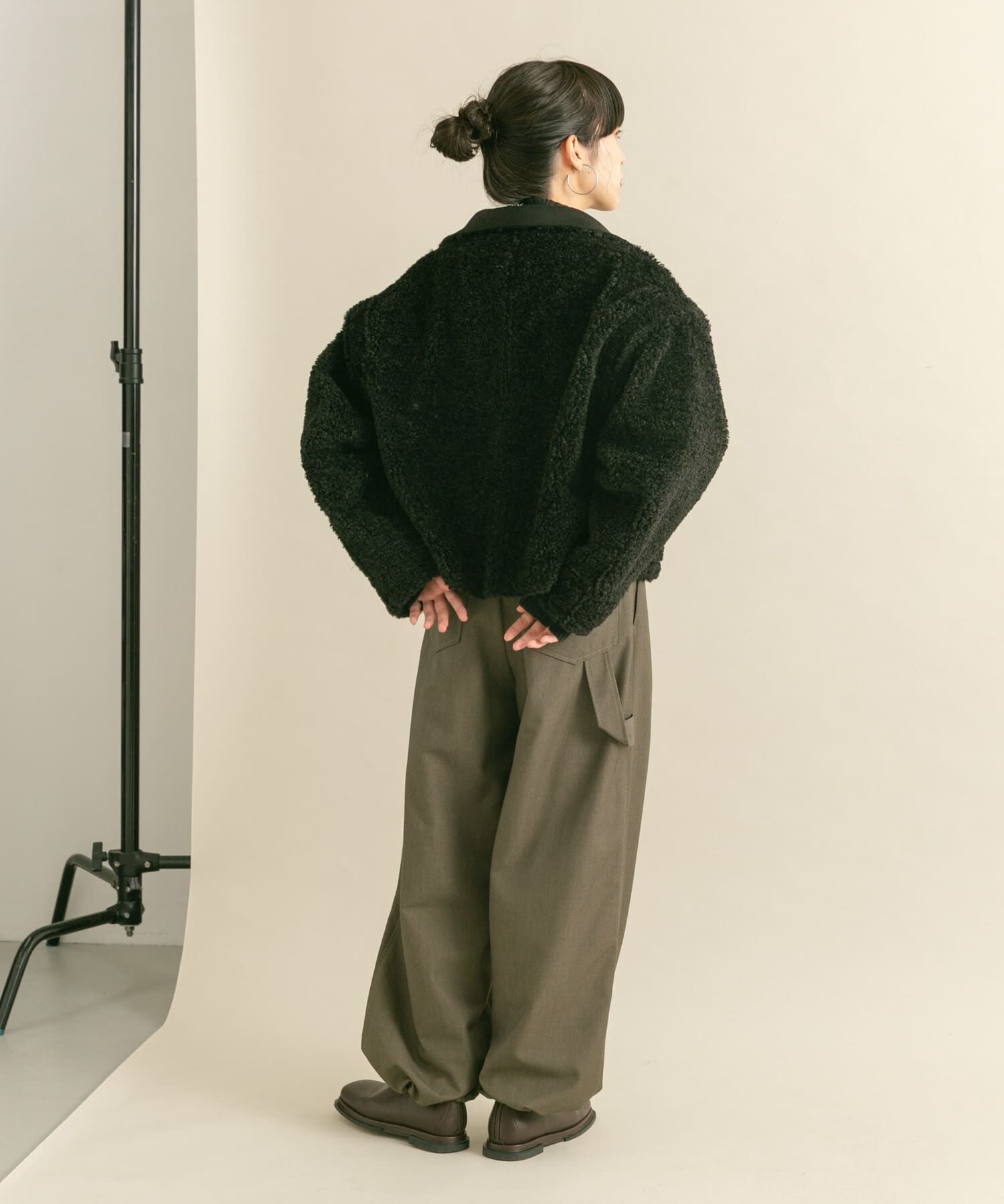  「マルチWAYボアジャケット」|ノーカラーコート|