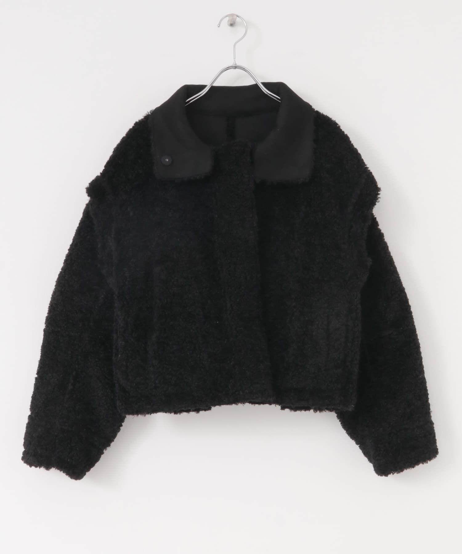  「マルチWAYボアジャケット」|ノーカラーコート|