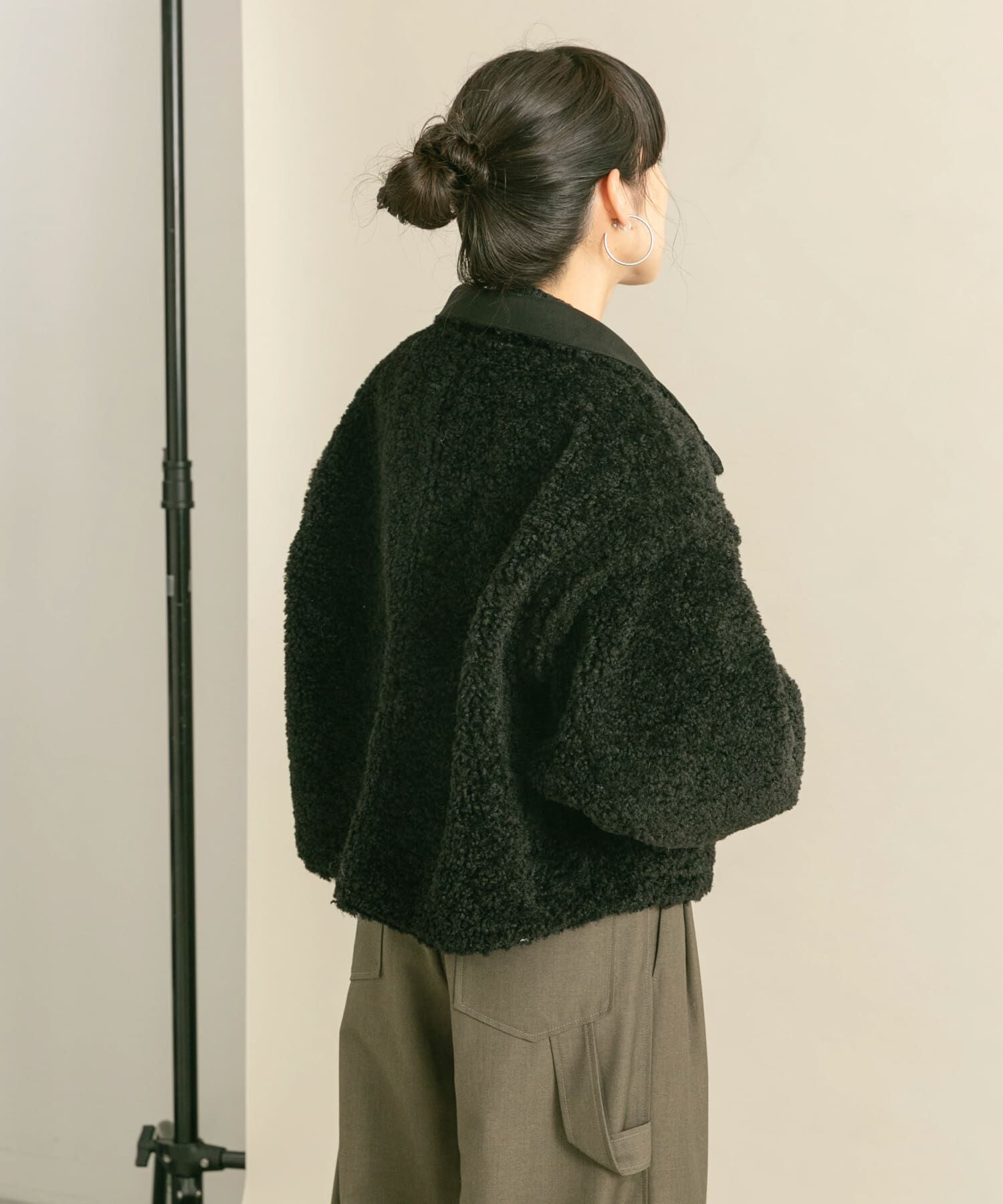  「マルチWAYボアジャケット」|ノーカラーコート|