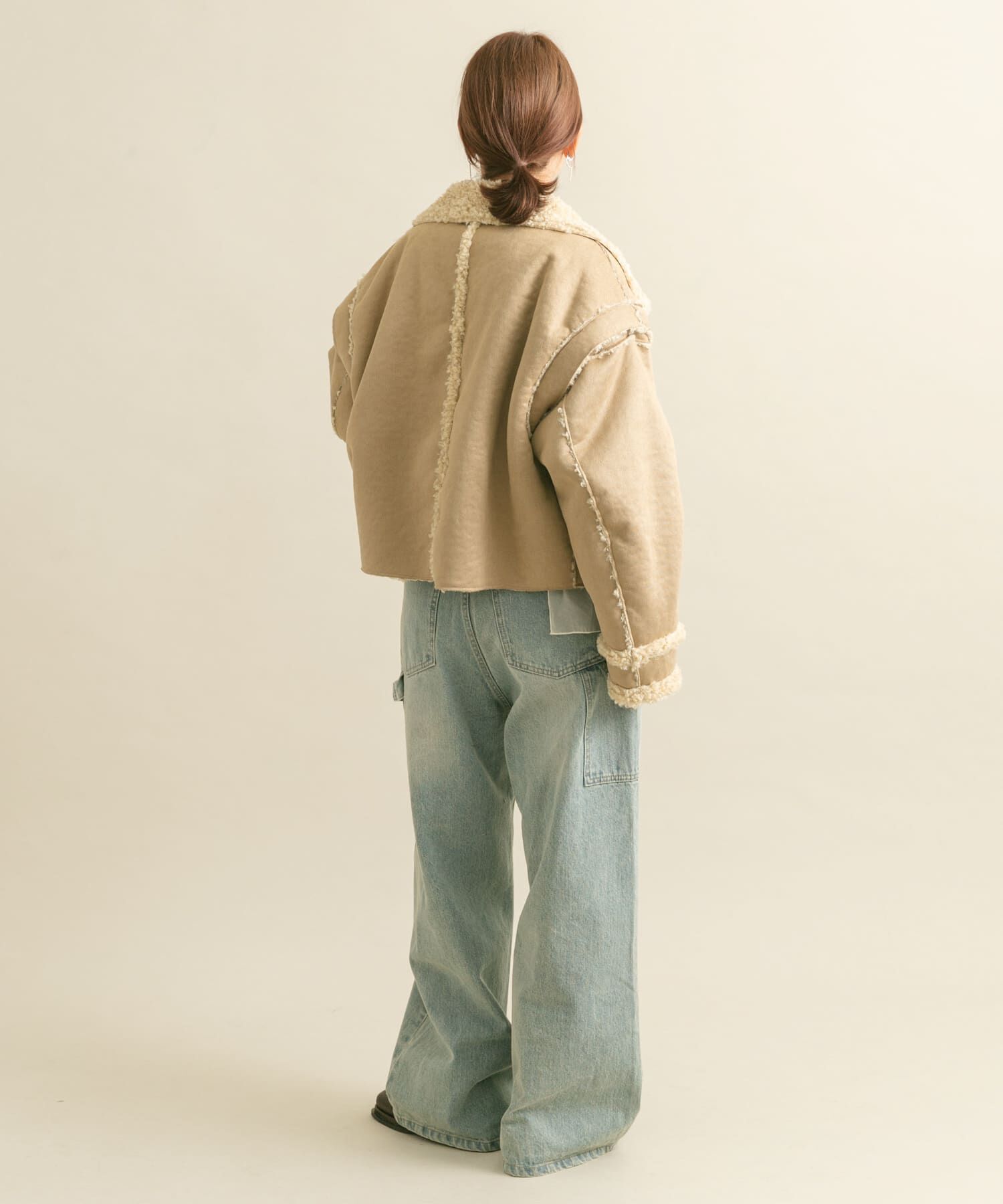  「マルチWAYボアジャケット」|ノーカラーコート|