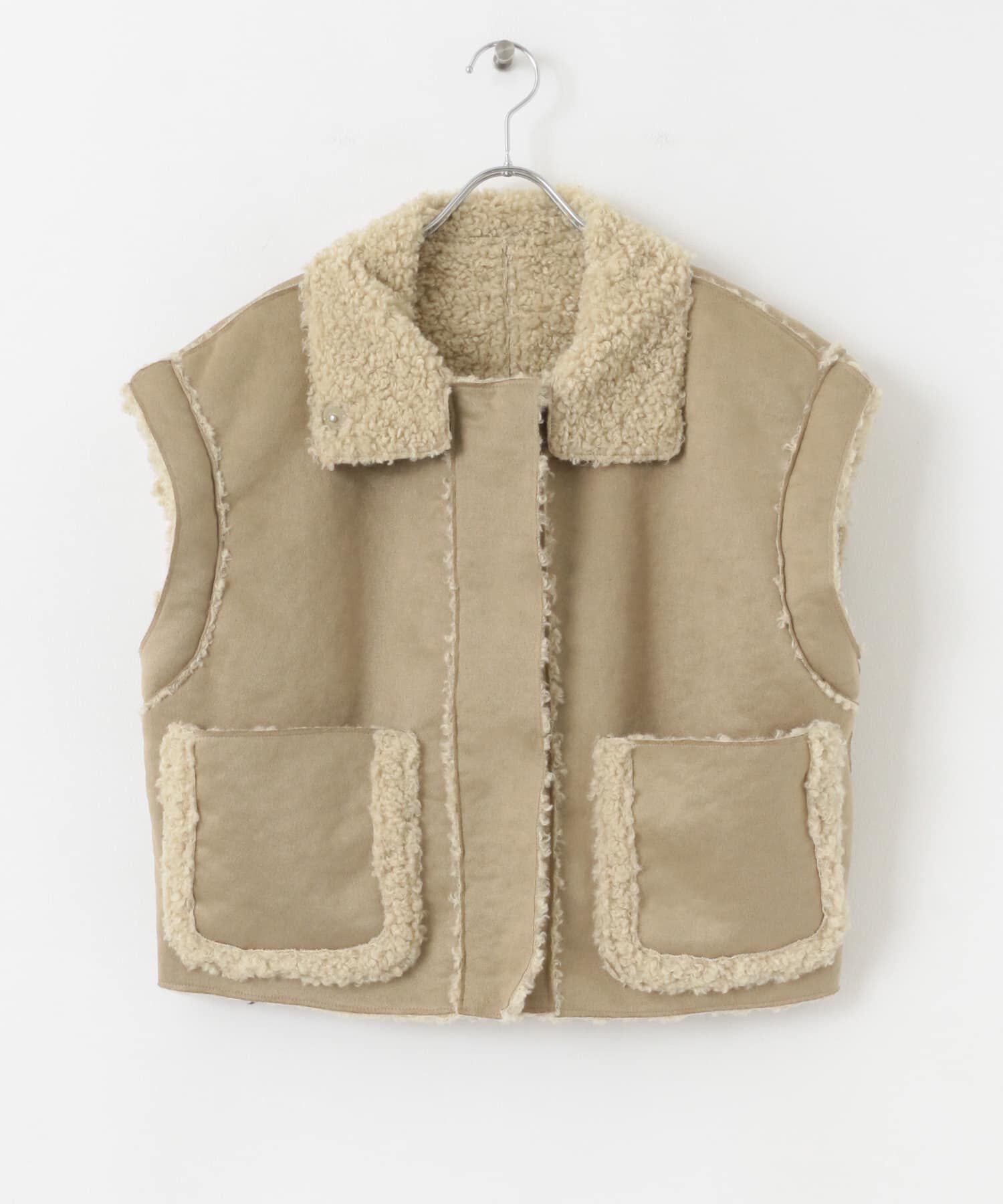  「マルチWAYボアジャケット」|ノーカラーコート|