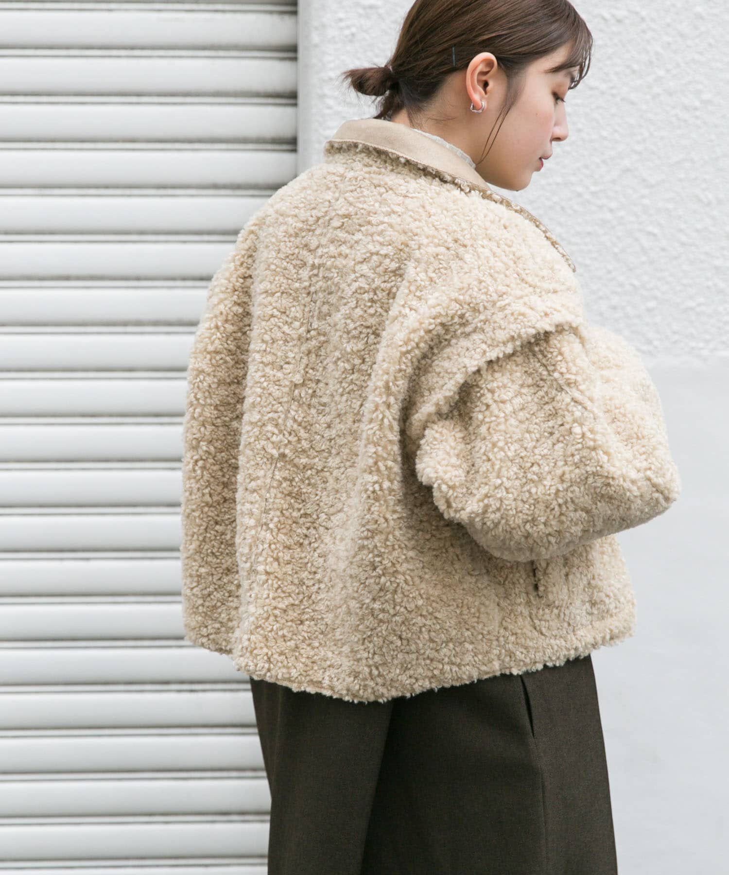  「マルチWAYボアジャケット」|ノーカラーコート|