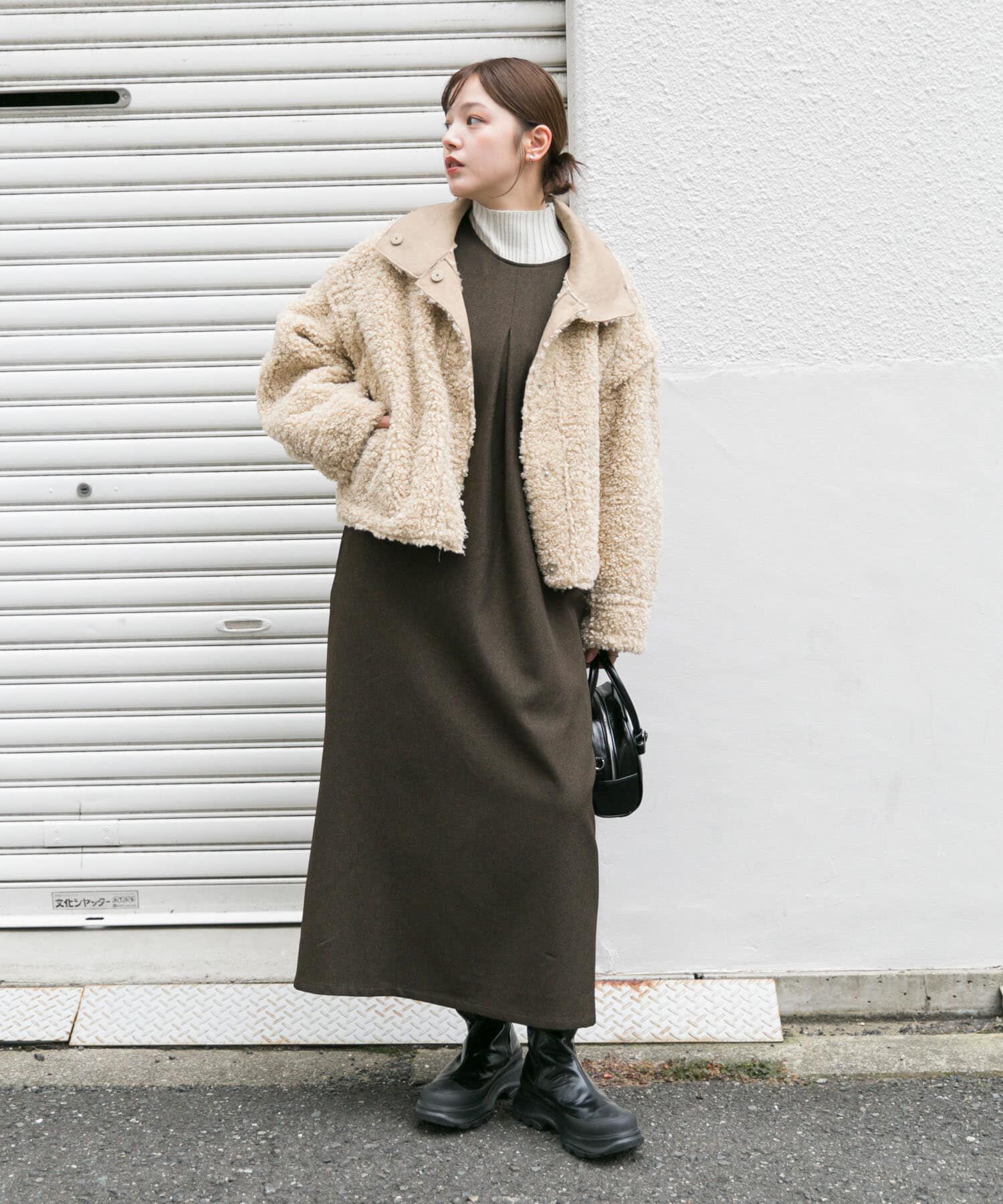  「マルチWAYボアジャケット」|ノーカラーコート|