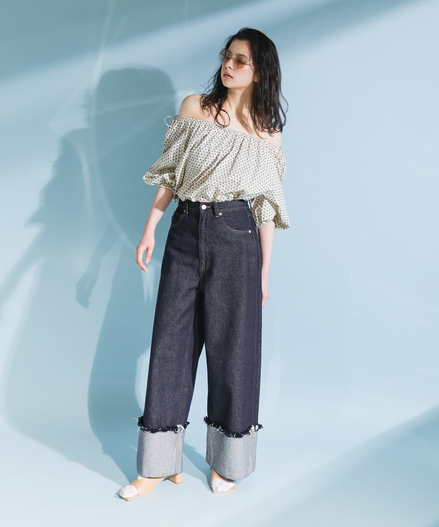  「2WAYフラワープリントブラウス」|シャツ・ブラウス|