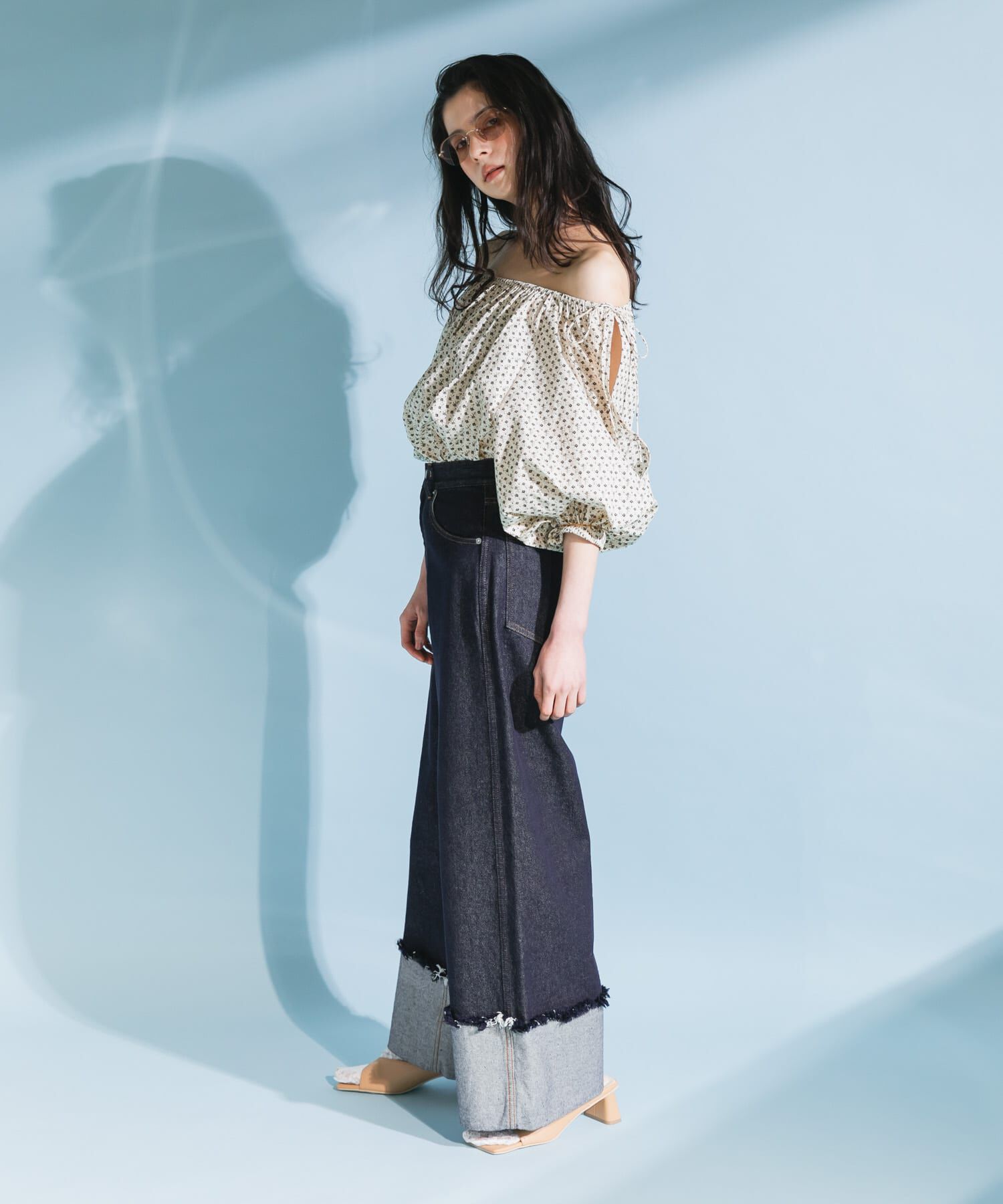  「2WAYフラワープリントブラウス」|シャツ・ブラウス|