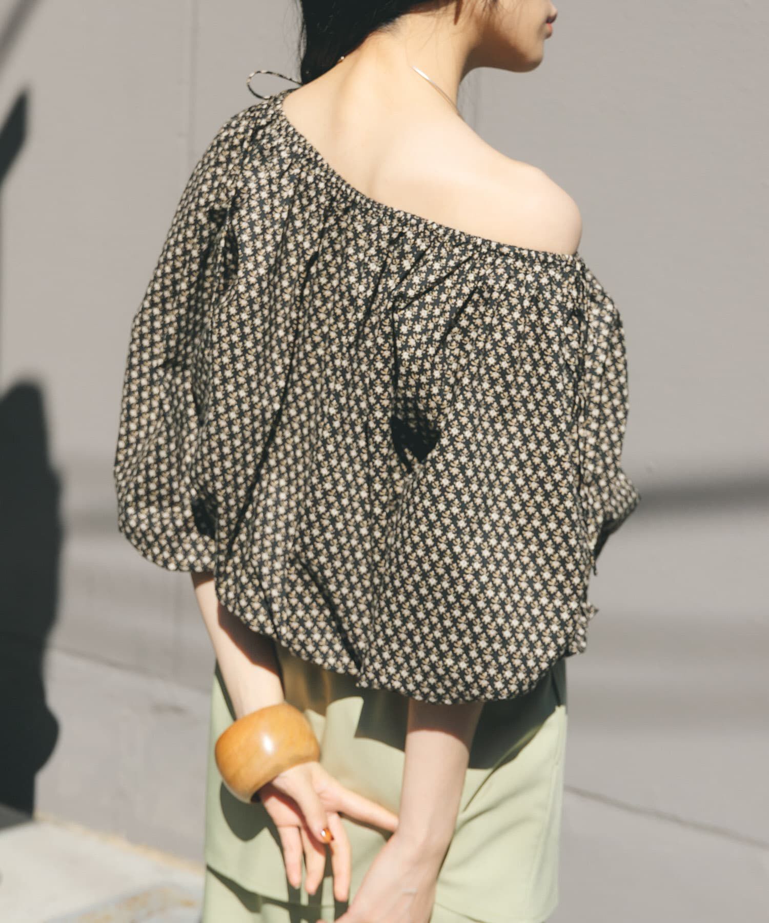  「2WAYフラワープリントブラウス」|シャツ・ブラウス|