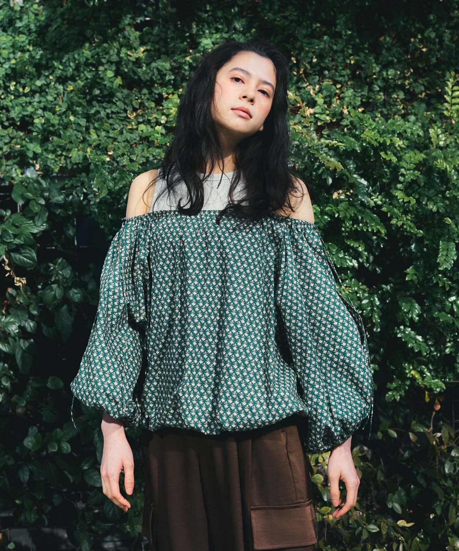  「2WAYフラワープリントブラウス」|シャツ・ブラウス|