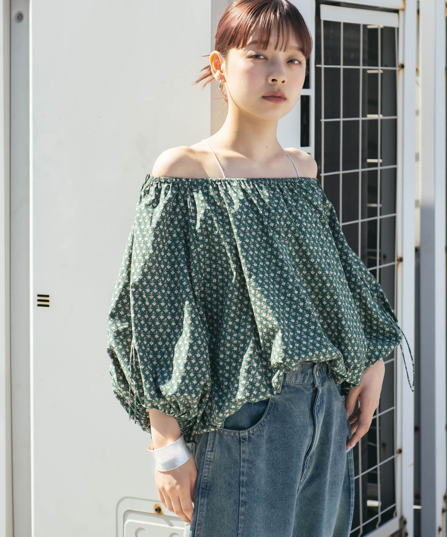  「2WAYフラワープリントブラウス」|シャツ・ブラウス|