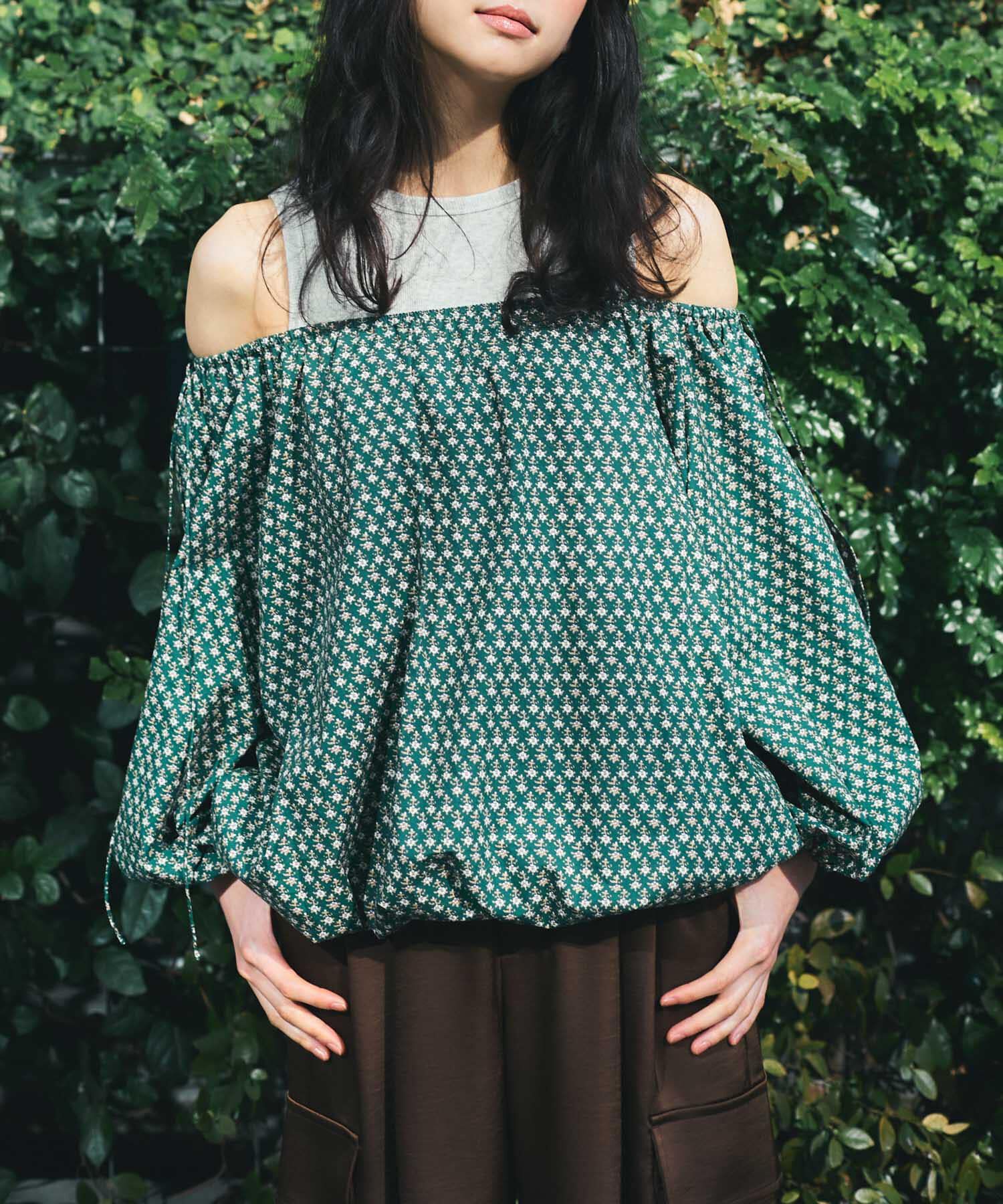  「2WAYフラワープリントブラウス」|シャツ・ブラウス|