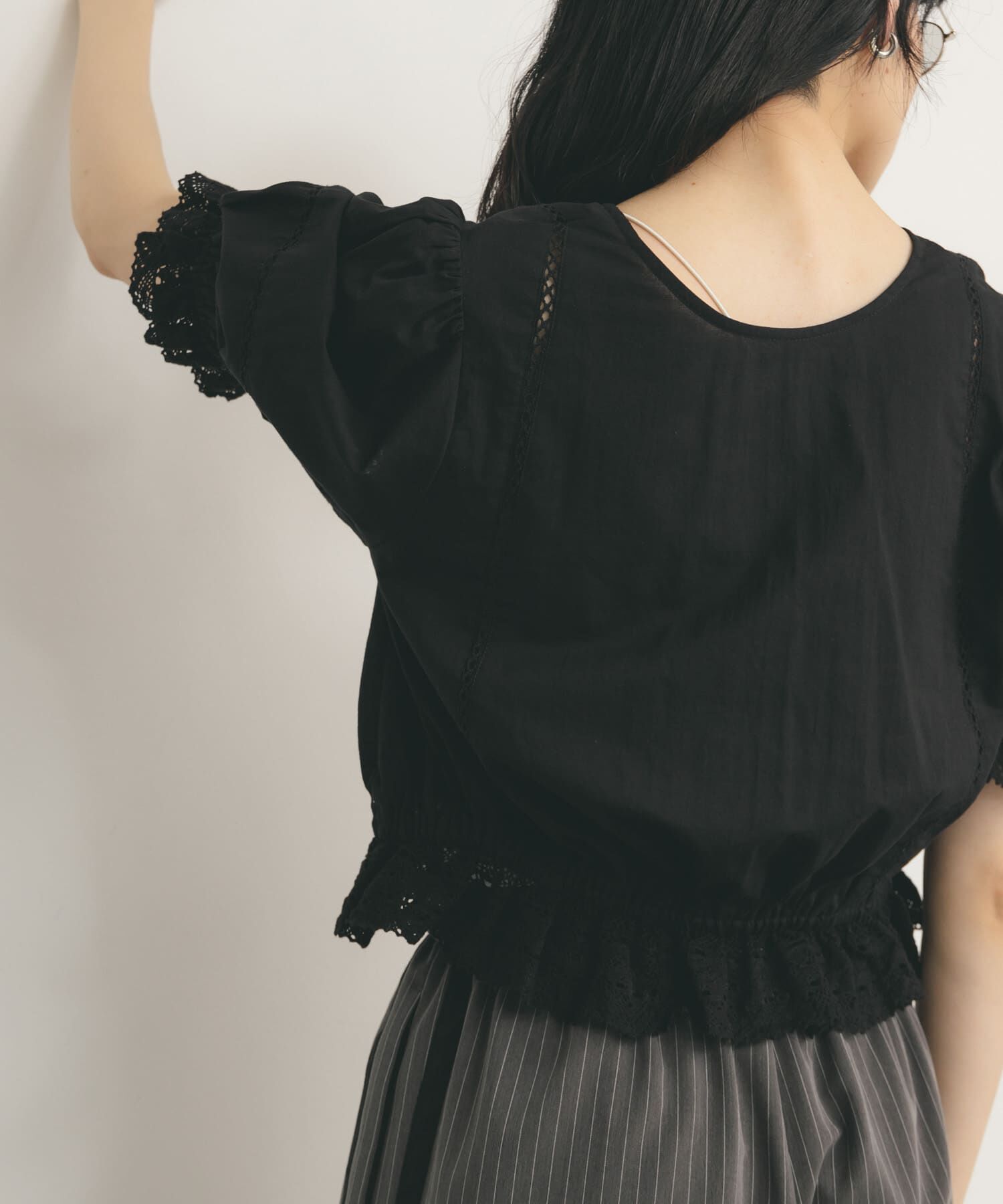  「2WAYコンパクトレースブラウス」|シャツ・ブラウス|