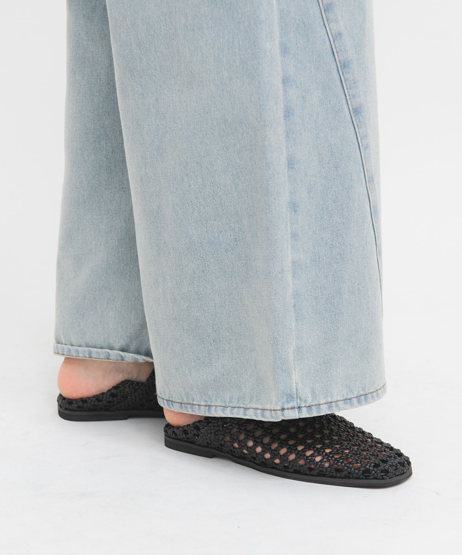  「スクエアトゥメッシュシューズ」|サンダル|