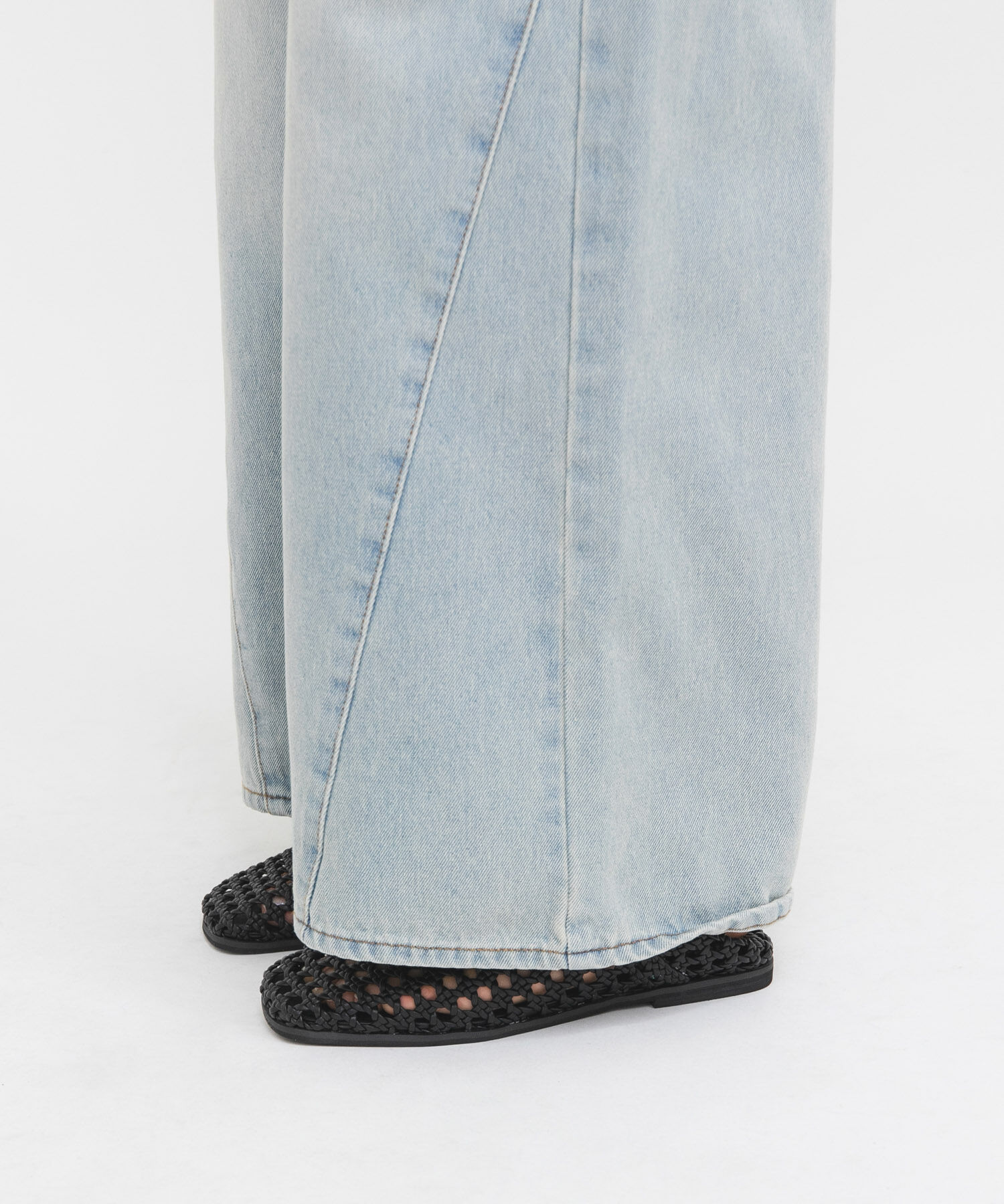  「スクエアトゥメッシュシューズ」|サンダル|