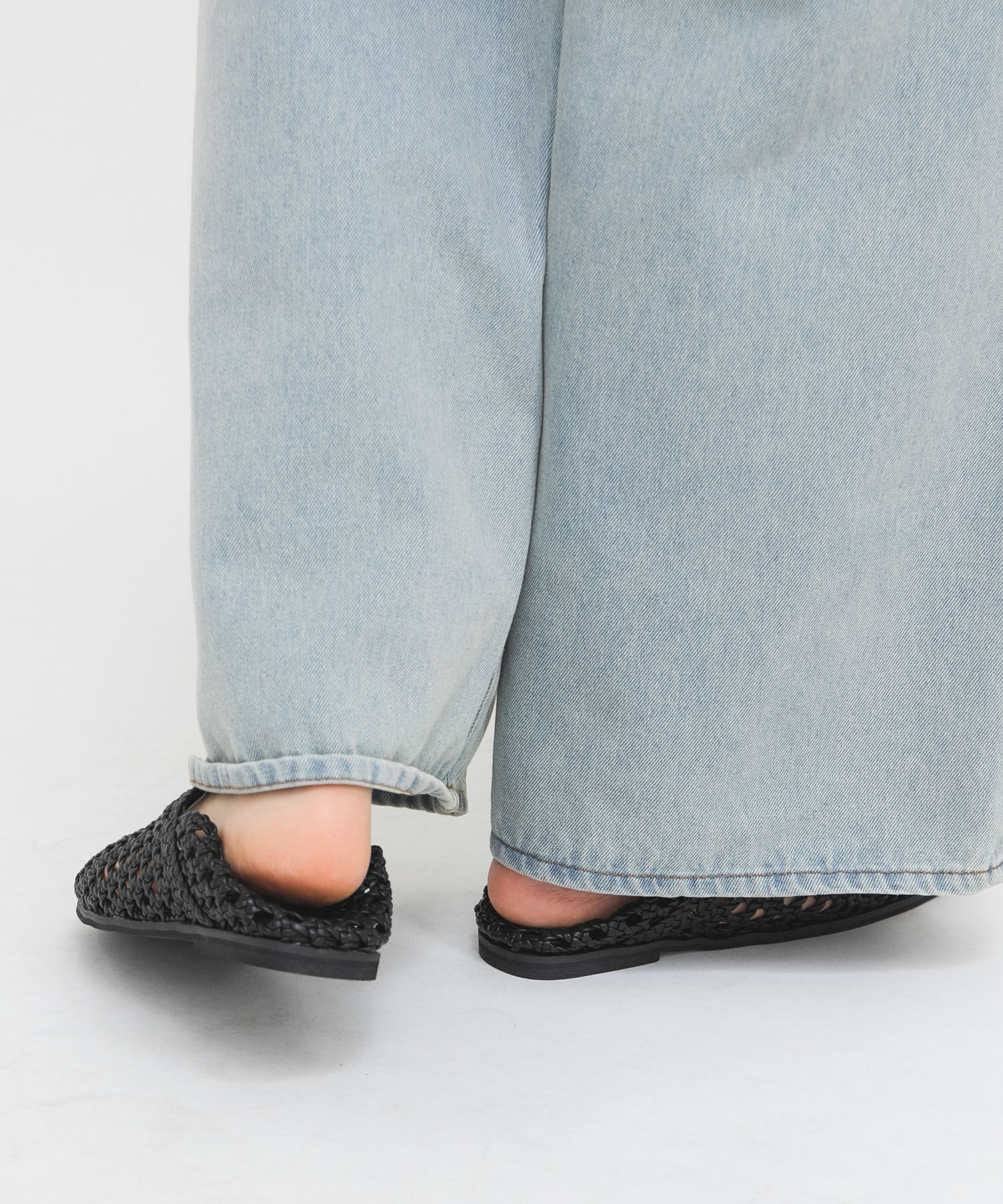  「スクエアトゥメッシュシューズ」|サンダル|