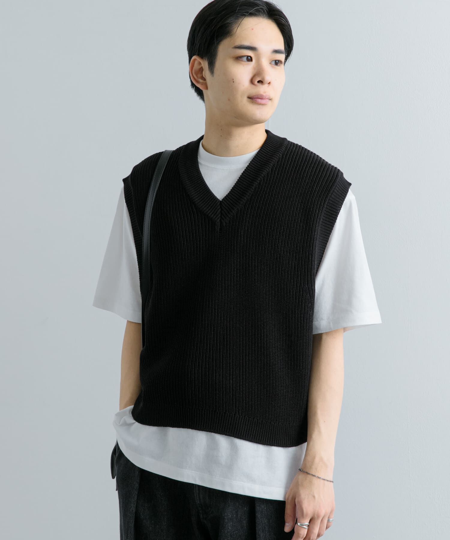 SENSE OF PLACE by URBAN RESEARCH「アゼアミクロップドニットベスト」|ベスト・ジレ|