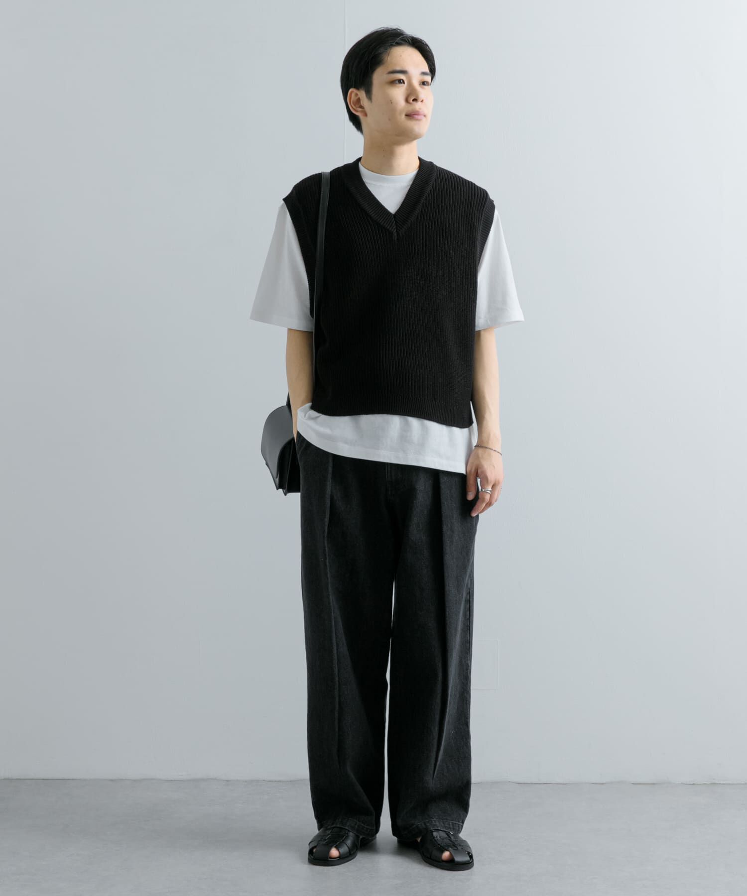 SENSE OF PLACE by URBAN RESEARCH「アゼアミクロップドニットベスト」|ベスト・ジレ|