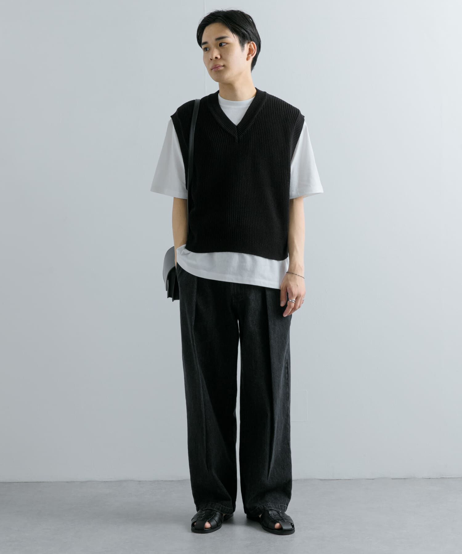 SENSE OF PLACE by URBAN RESEARCH「アゼアミクロップドニットベスト」|ベスト・ジレ|