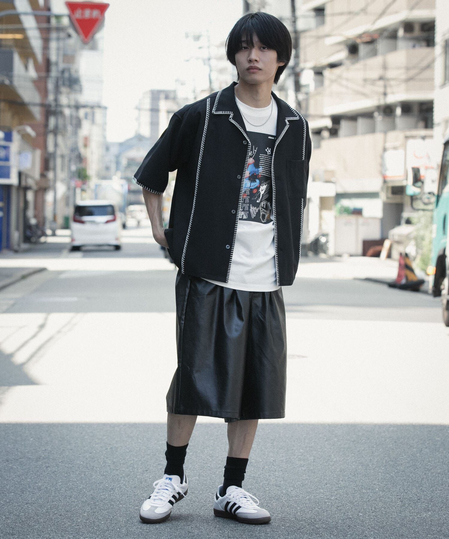 SENSE OF PLACE by URBAN RESEARCH「ブランケットステッチショートスリーブシャツ」|シャツ・ブラウス|